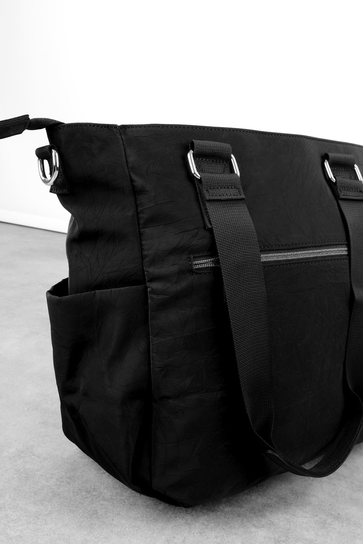 Kadın Önünden Fermuar Detaylı Büyük Boy Omuz Çantası(4003) 2859 - siyah