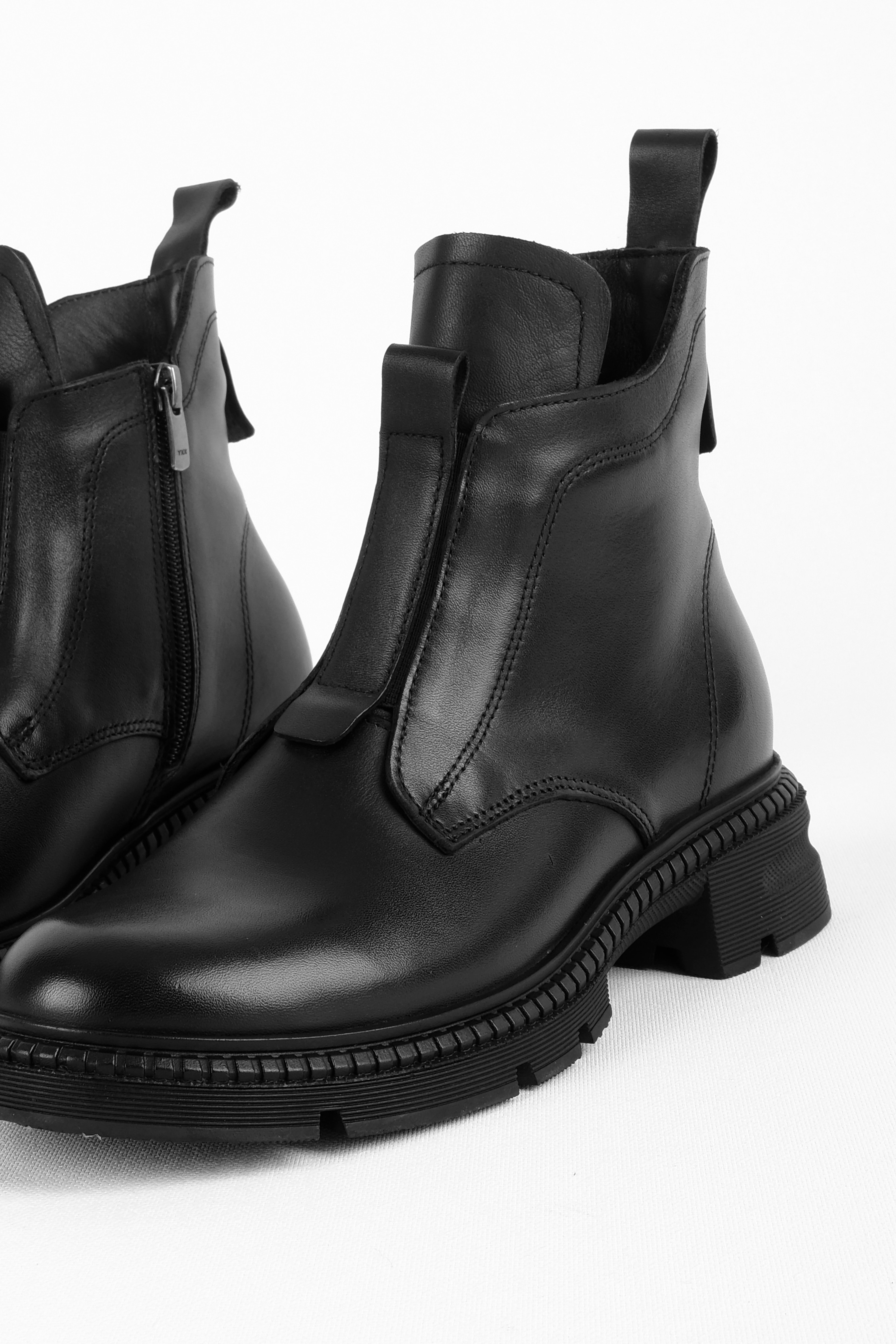 Marvelous Kadın Hakiki Deri Önünden Parça Detaylı Nubuk Fermuarlı Bot(4200) - S.SİYAH