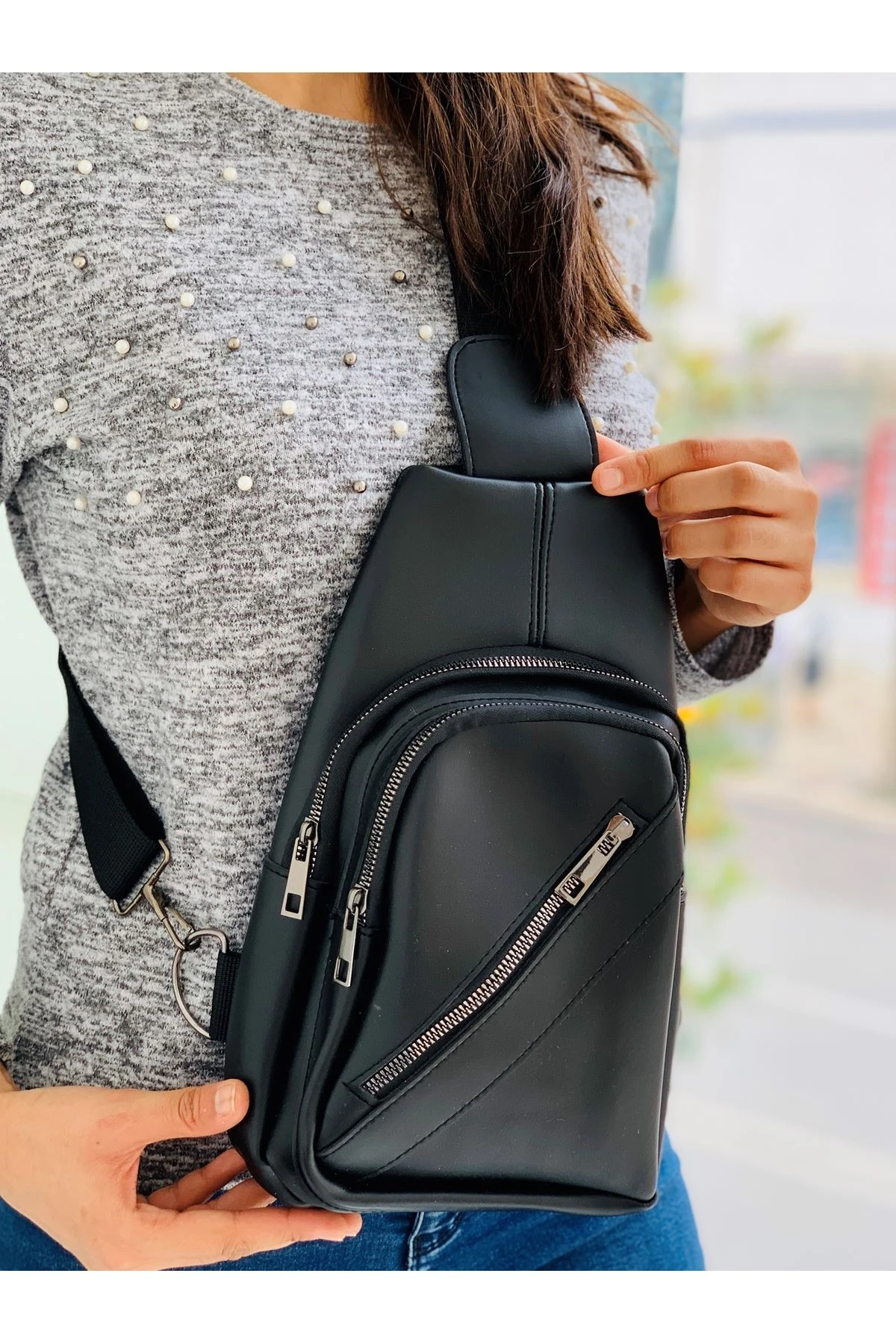 3 FERMUARLI BODYBAG BAYAN ÇANTA