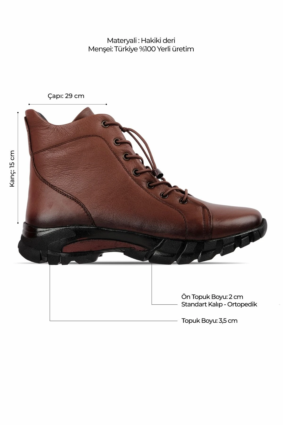 Ovaly Kadın Hakiki Deri Lastik Bağcıklı Fermuar Detaylı Bot B4117