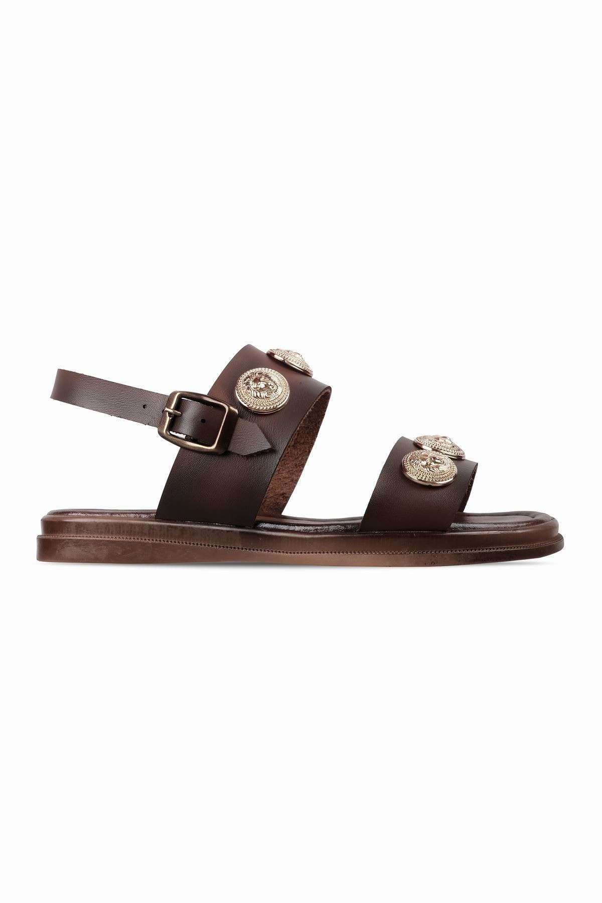Noste Kadın Metal Detaylı Çift Bantlı Bodrum Sandalet B4095