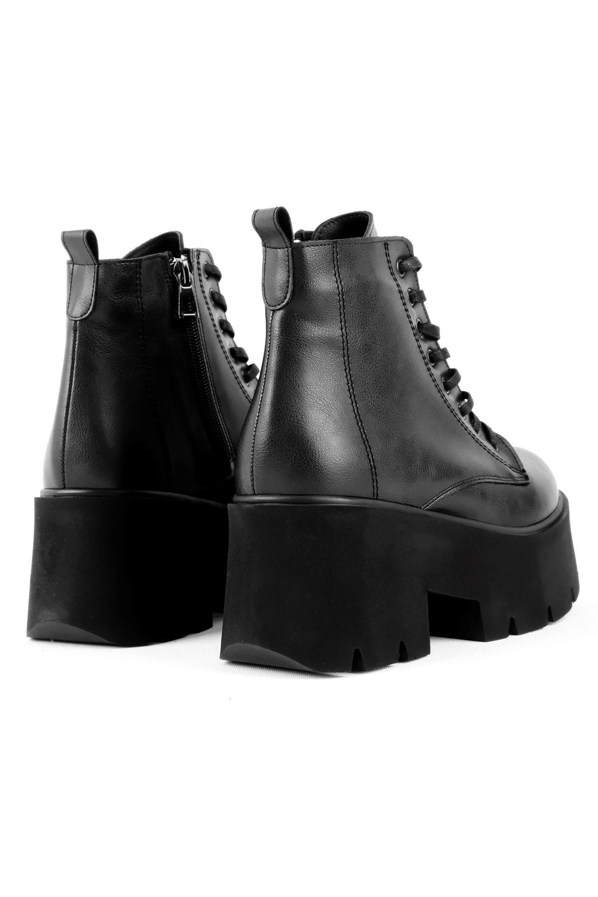 Dione Kadın Yüksek Taban Bağcık Detaylı fermuarlı Bot