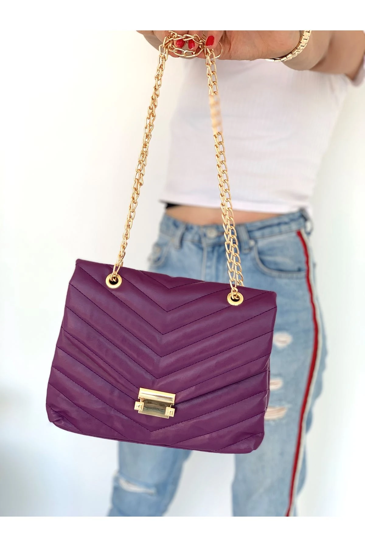 zincirli bayan çapraz çanta