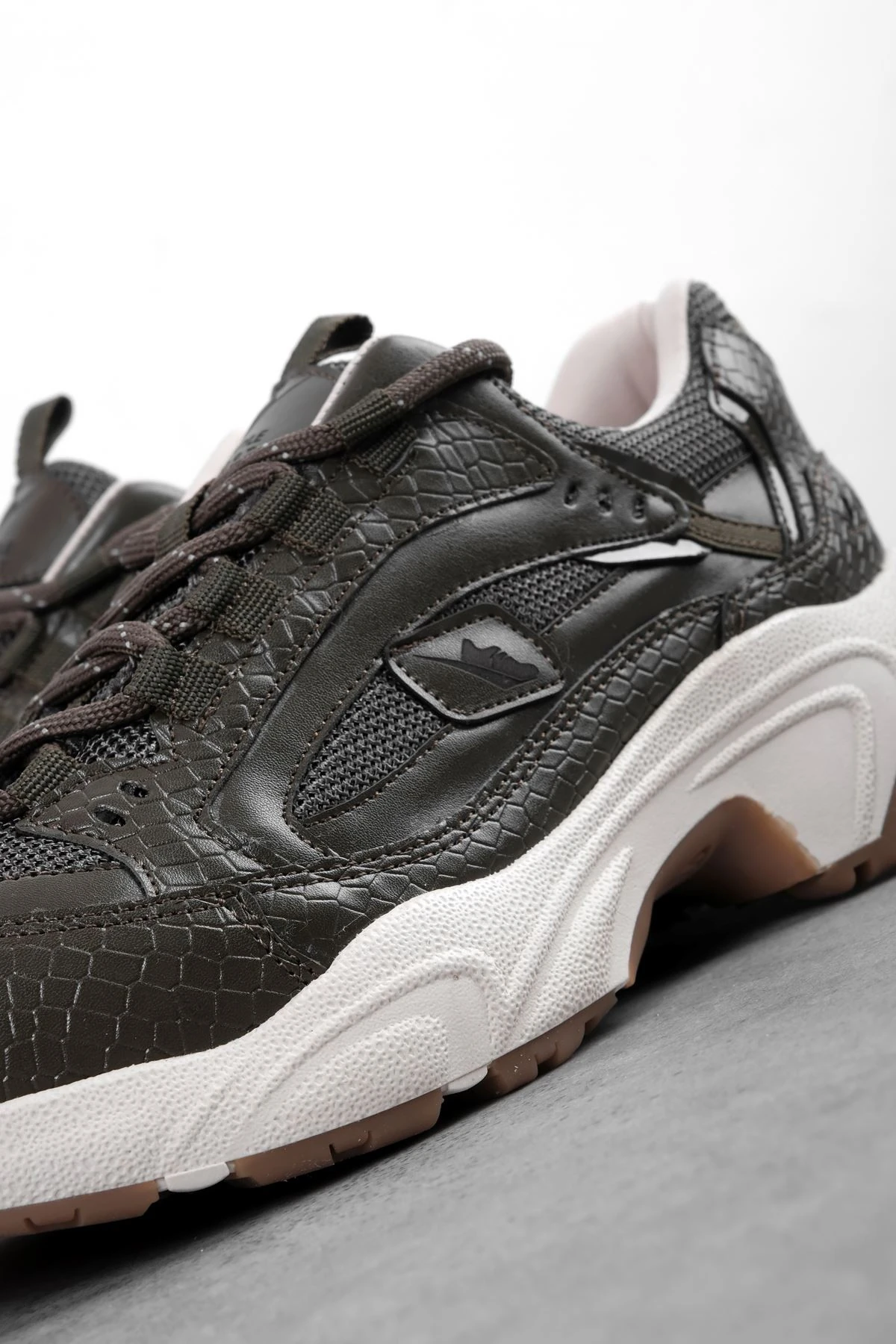 Movie Kadın Bağcıklı Yüksek Topuklu Spor Ayakkabı 3751 - Haki