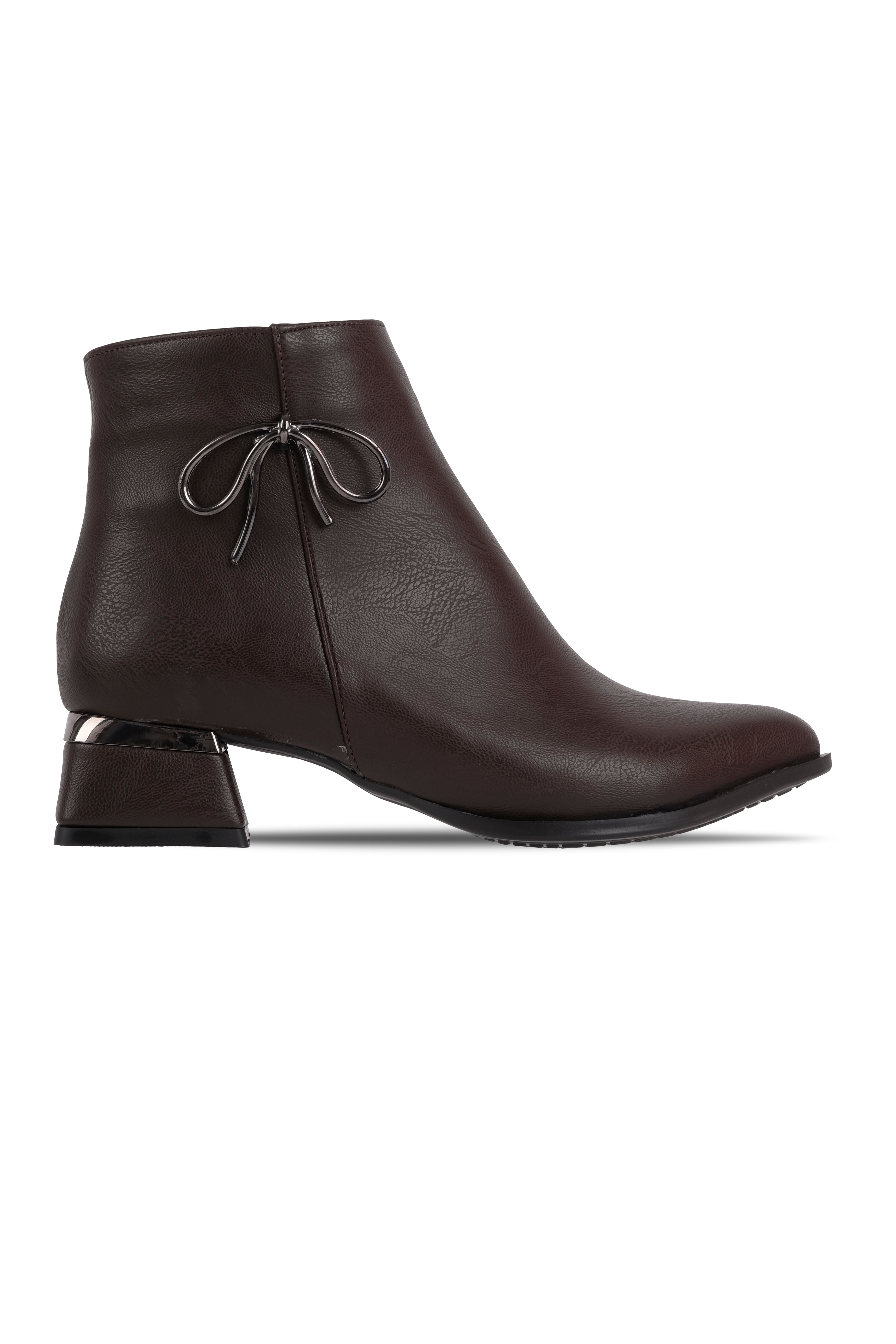 Aster KAdın Metal Kurdela Detaylı Bilek Boy Topuklu Bot(B4230)