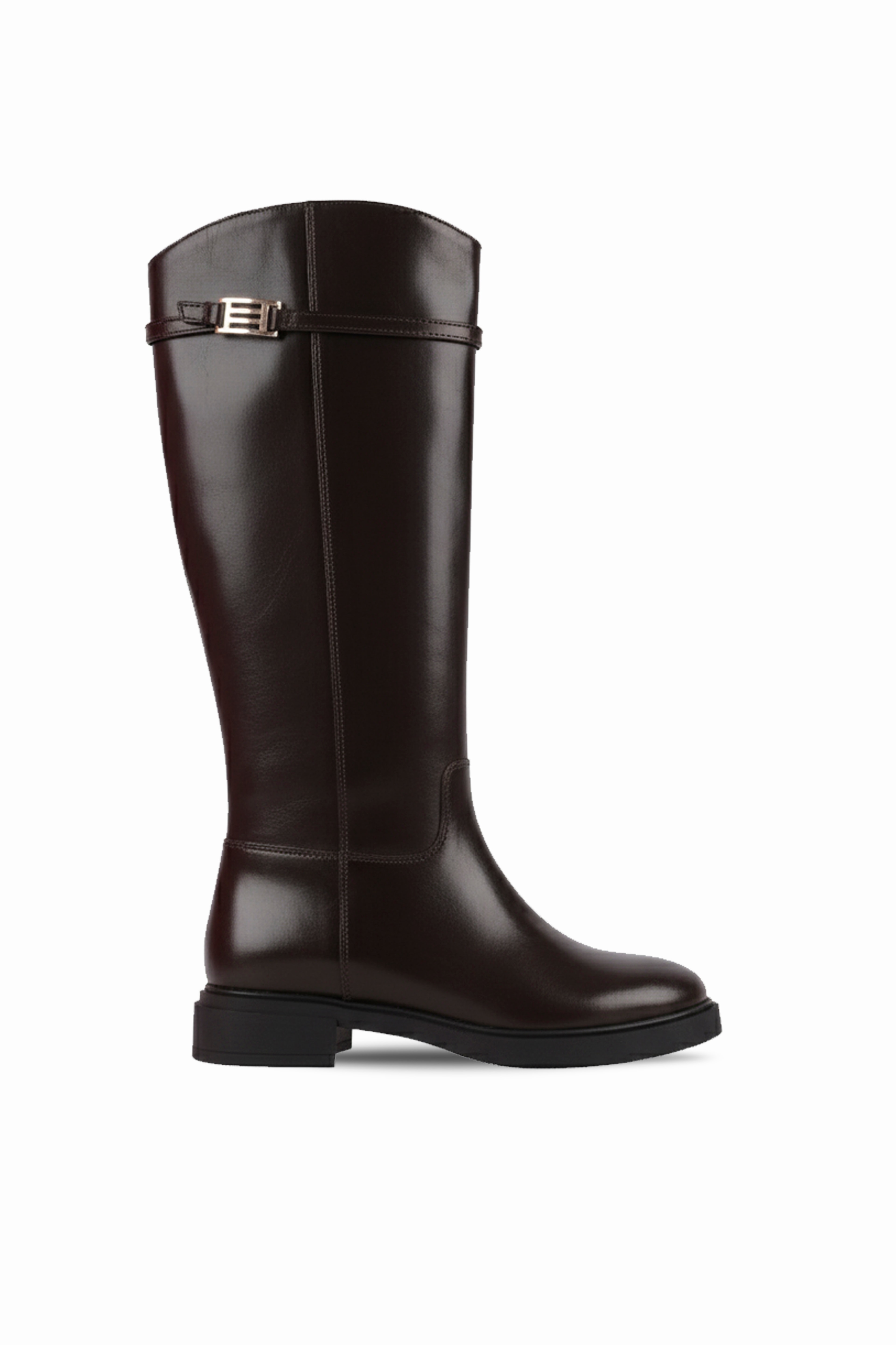 Parro Kadın Dikiş Detaylı Bantlı Tokalı Çizme 4261 - KAHVERENGİ