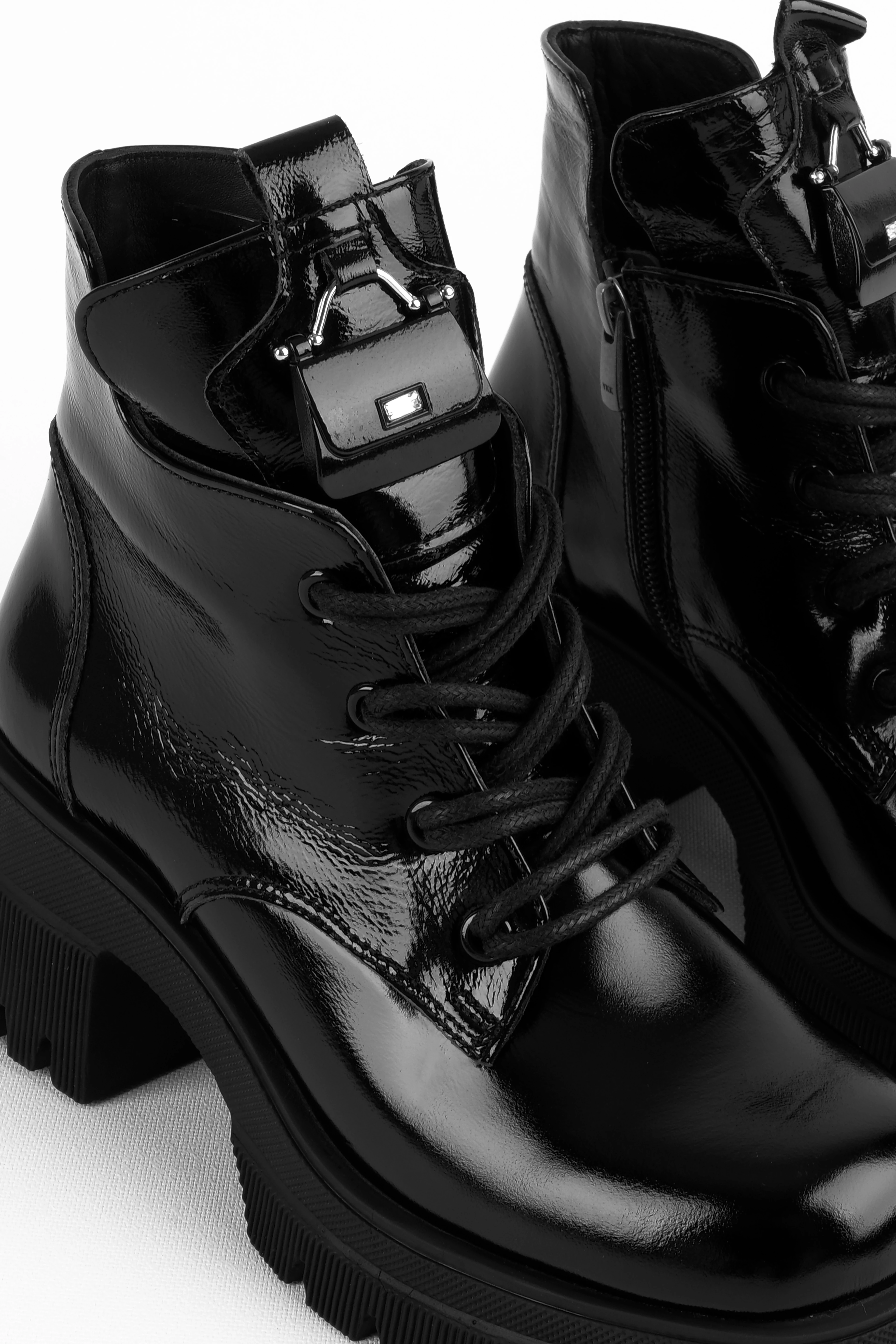 South Kadın Hakiki Deri Bağcıklı Çanta Toka Detaylı Topuklu Bot b4222