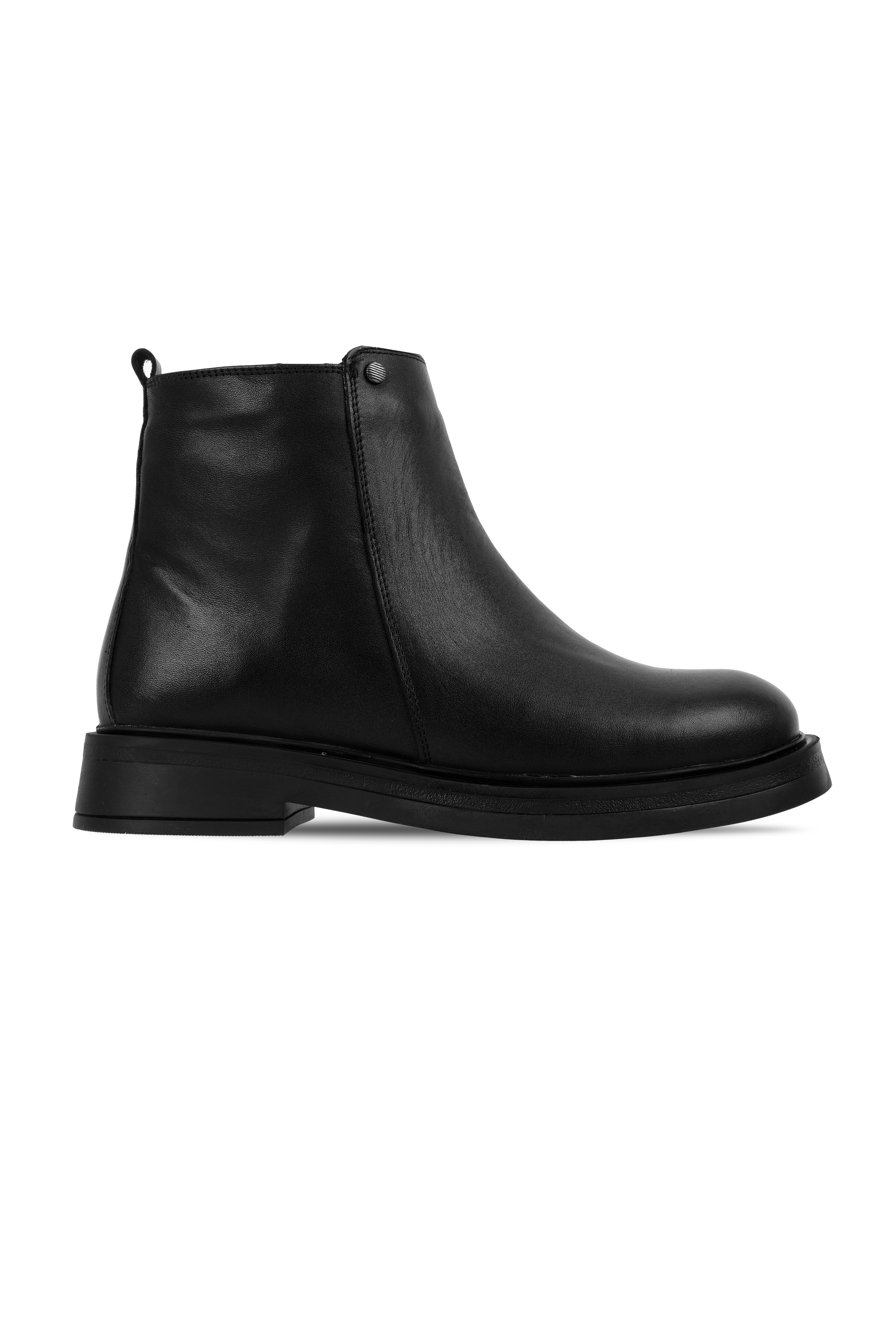 Vlota Kadın Hakiki Deri Dikiş Detaylı Fermuarlı Bot b4219 - SİYAH