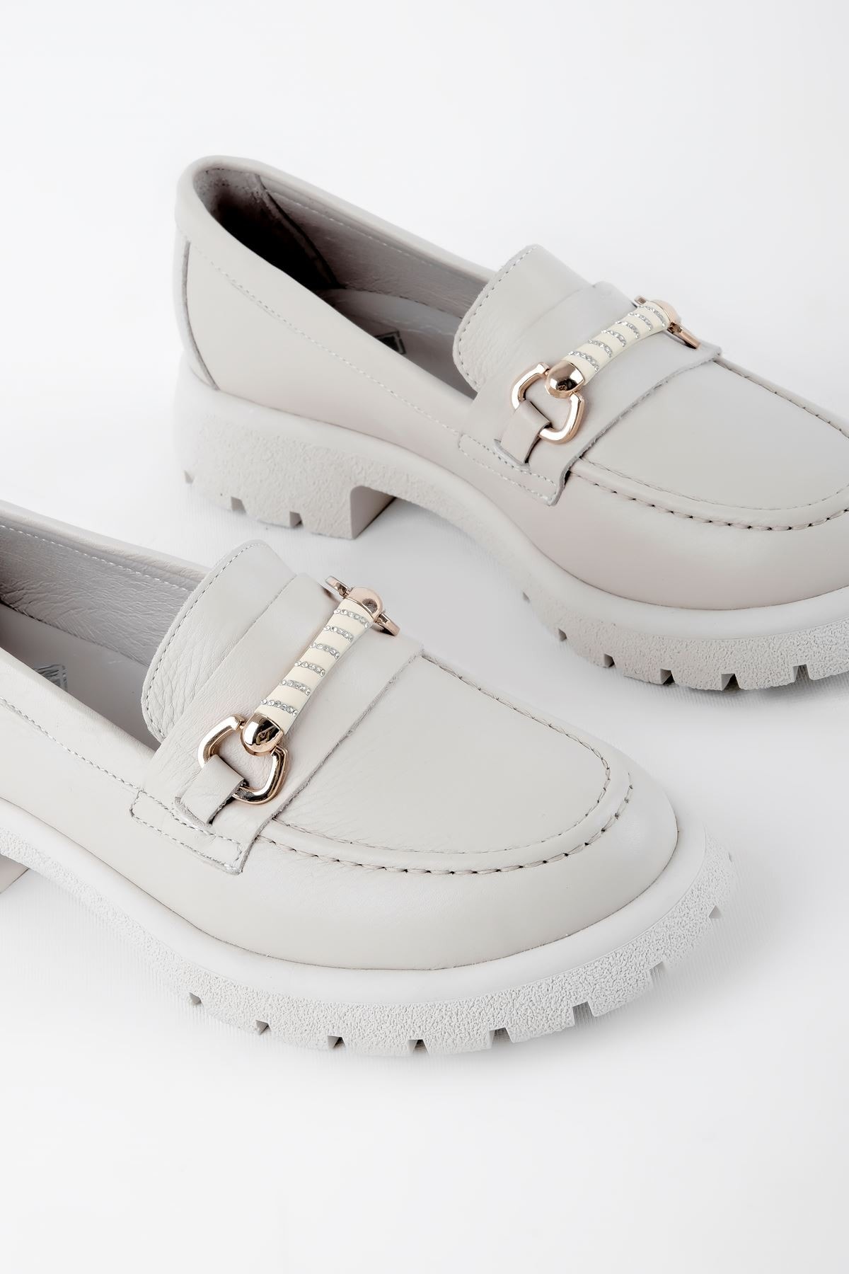 Morgan Kadın Hakiki Deri Toka Detaylı Loafer