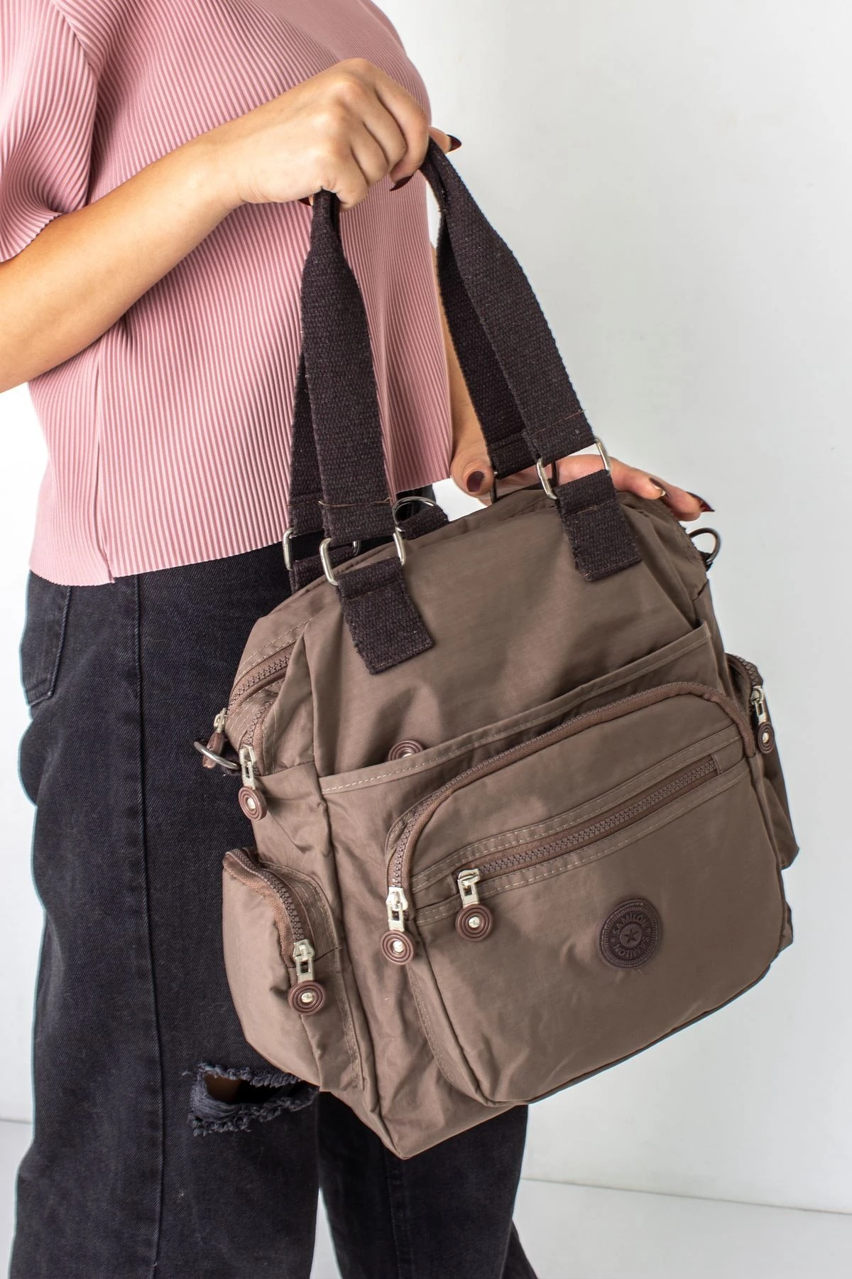 ÇOK GÖZLÜ KADIN KLINKIR OMUZ ÇANTASI