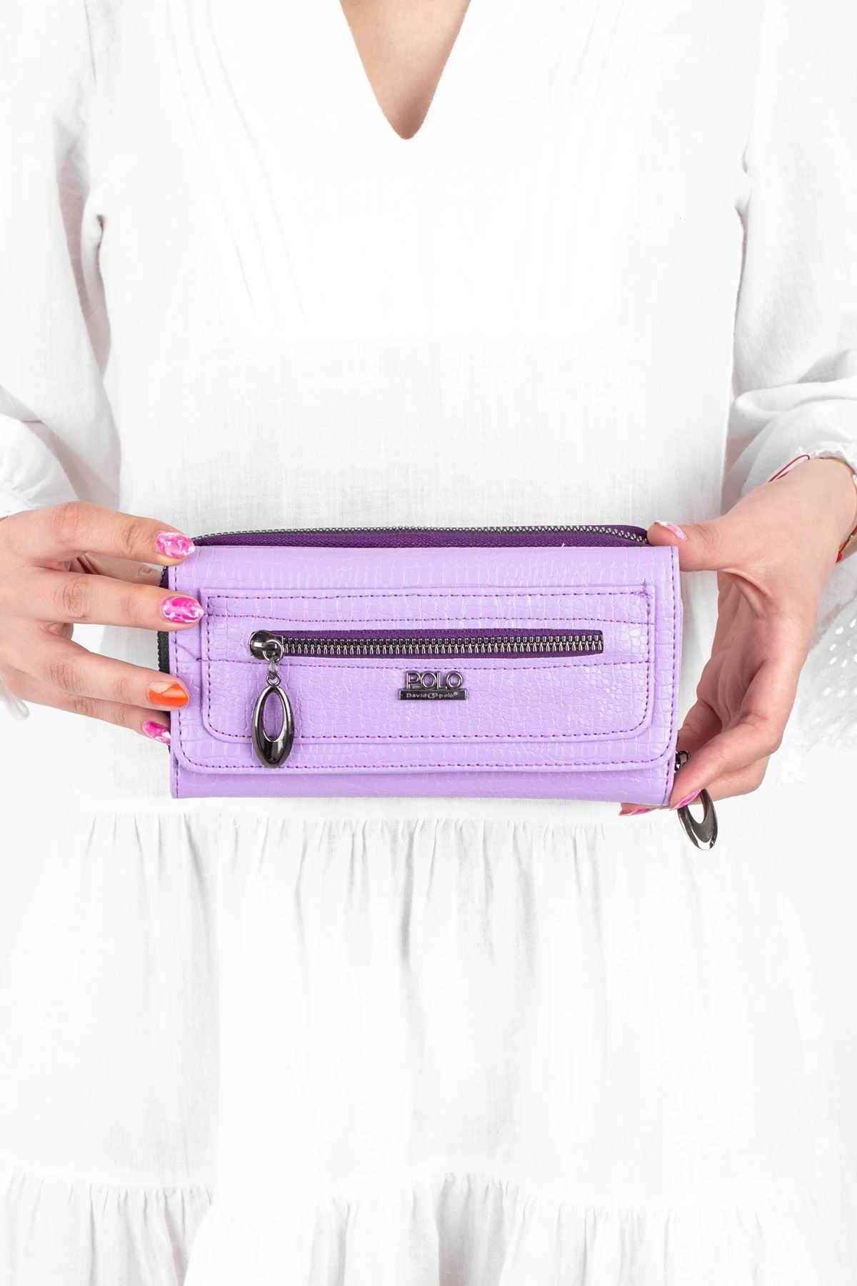 Kadın Cüzdan Ön Fermuar Detaylı