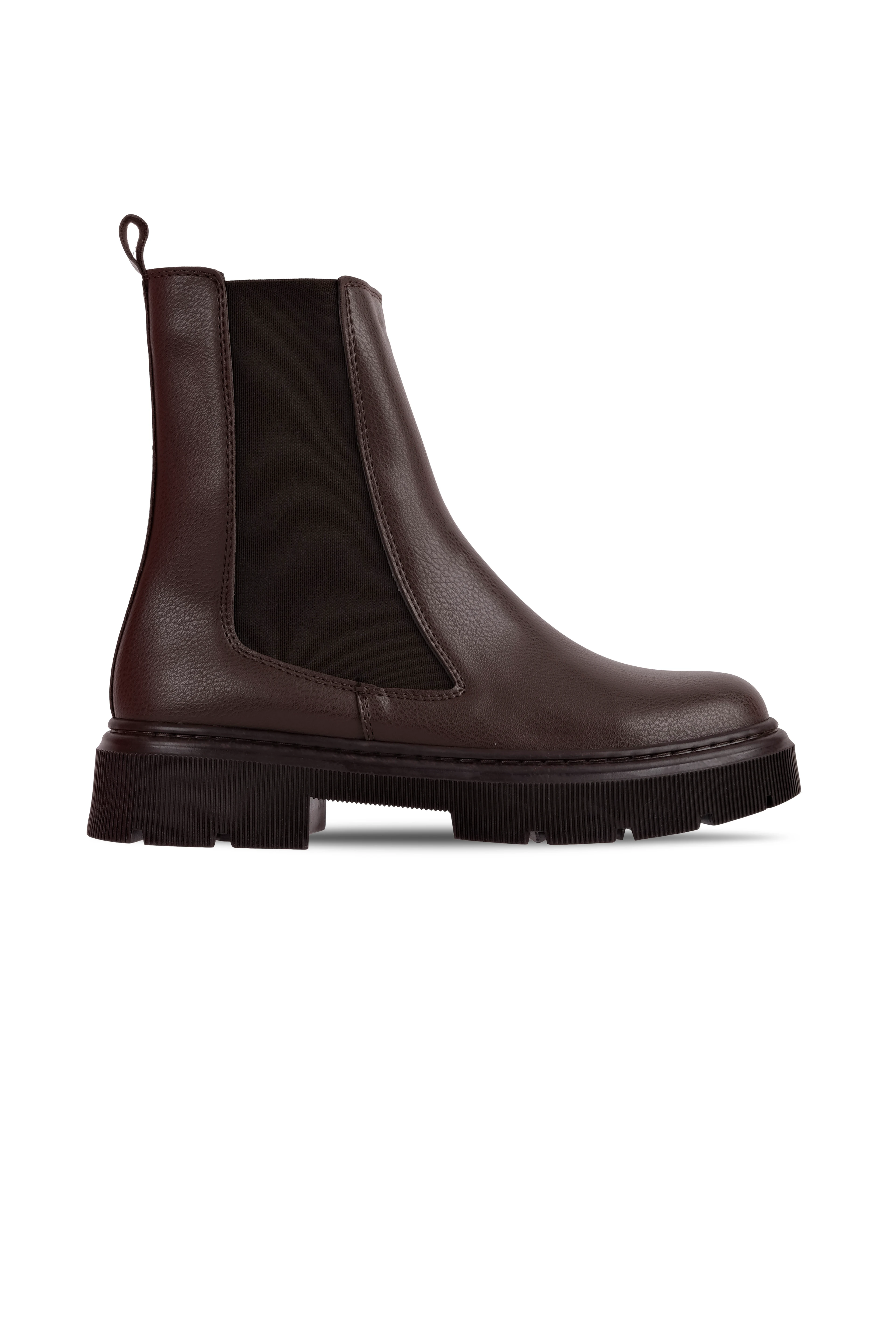 Assign Kadın Lastik Detaylı Fermuarlı Kalın Tabanlı Bot 4276 - KAHVERENGİ