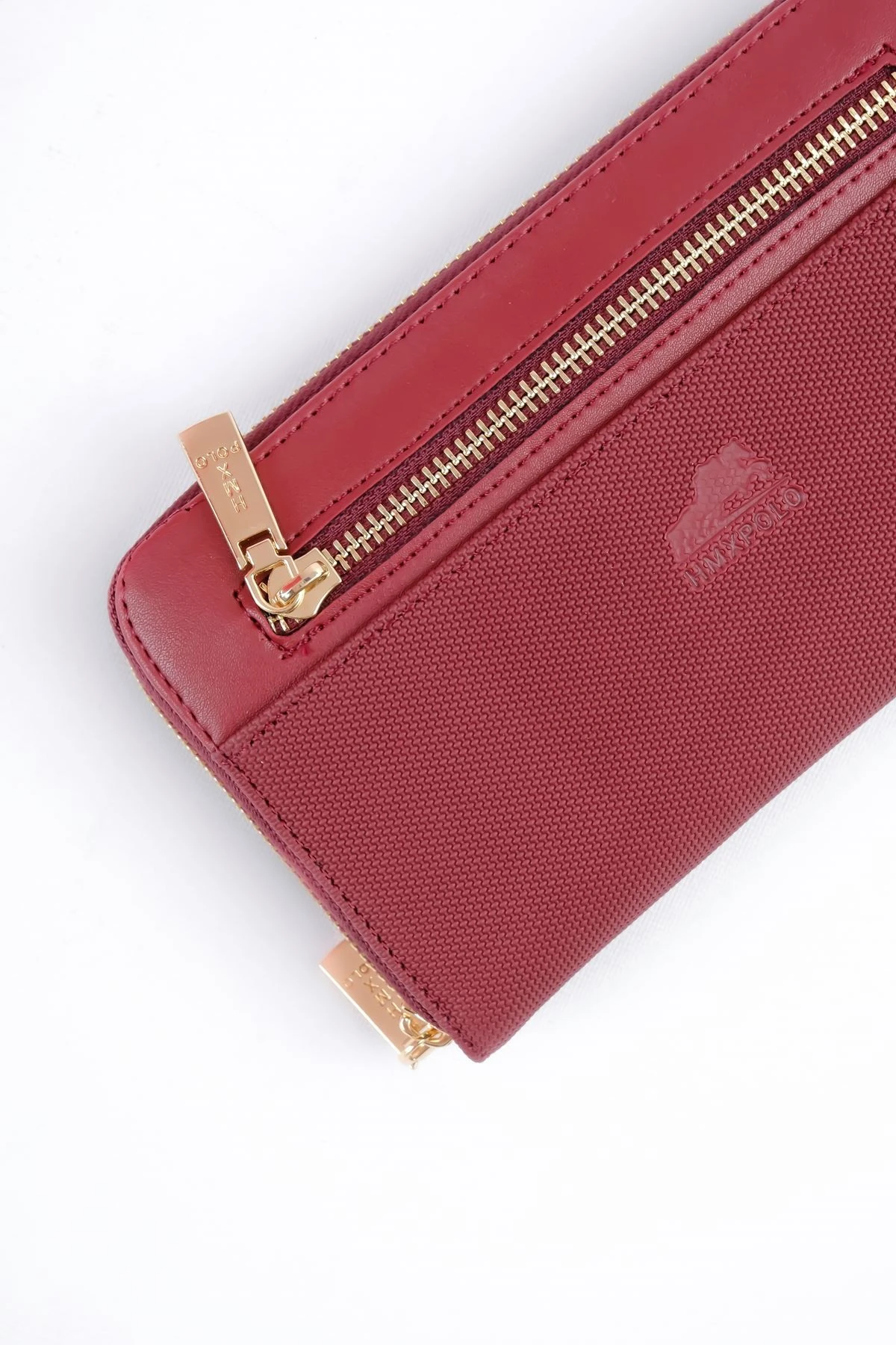 Kadın Önünden Göz Detaylı Fermuarlı Cüzdan 2780 - Bordo