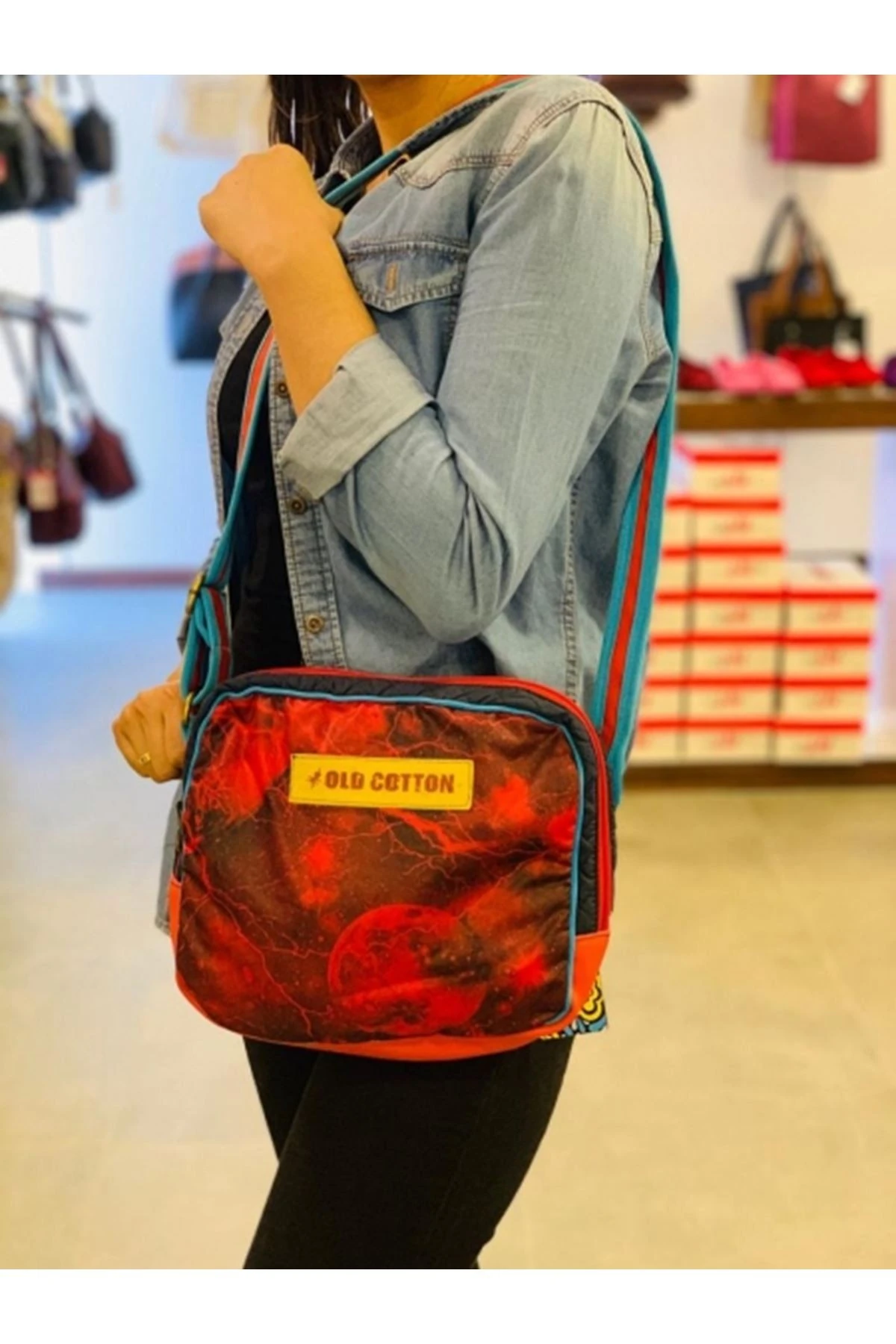 old cotton otto omuz çantası
