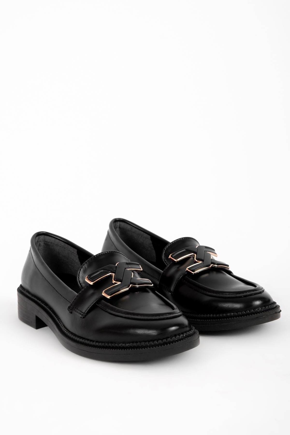 Remind Kadın Toka Detaylı Loafer(B4174) - SİYAH