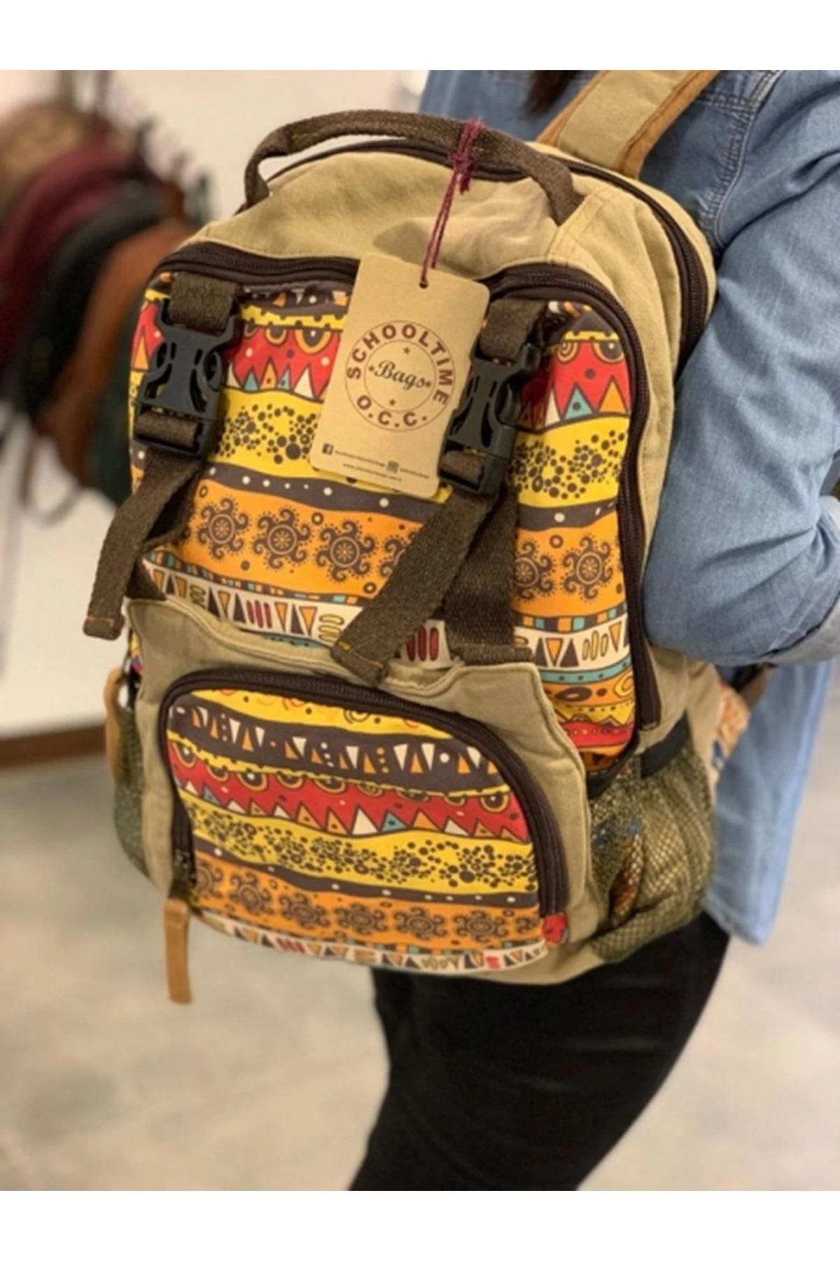 old cotton adley sırt çantası