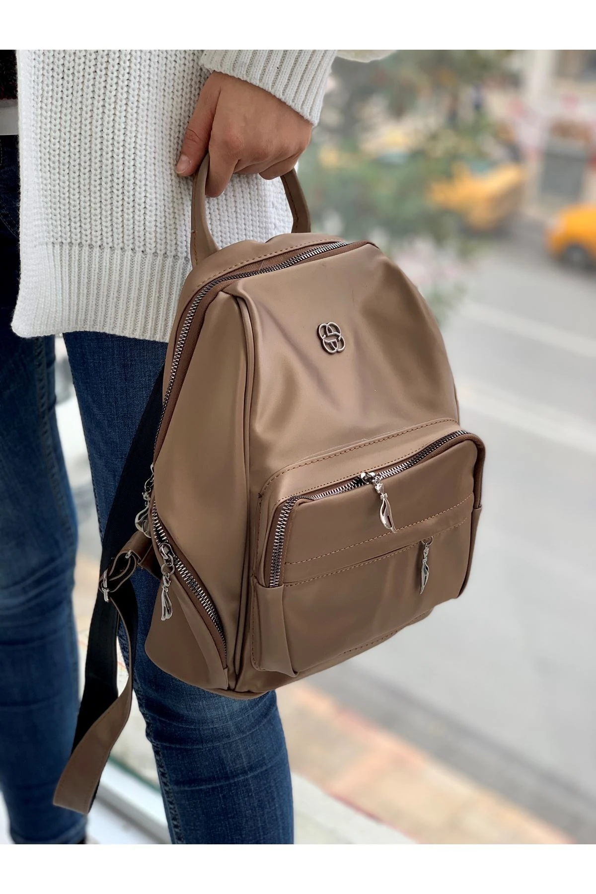 Su Geçirmez Kumaş İthal Bayan Sırt Çantası