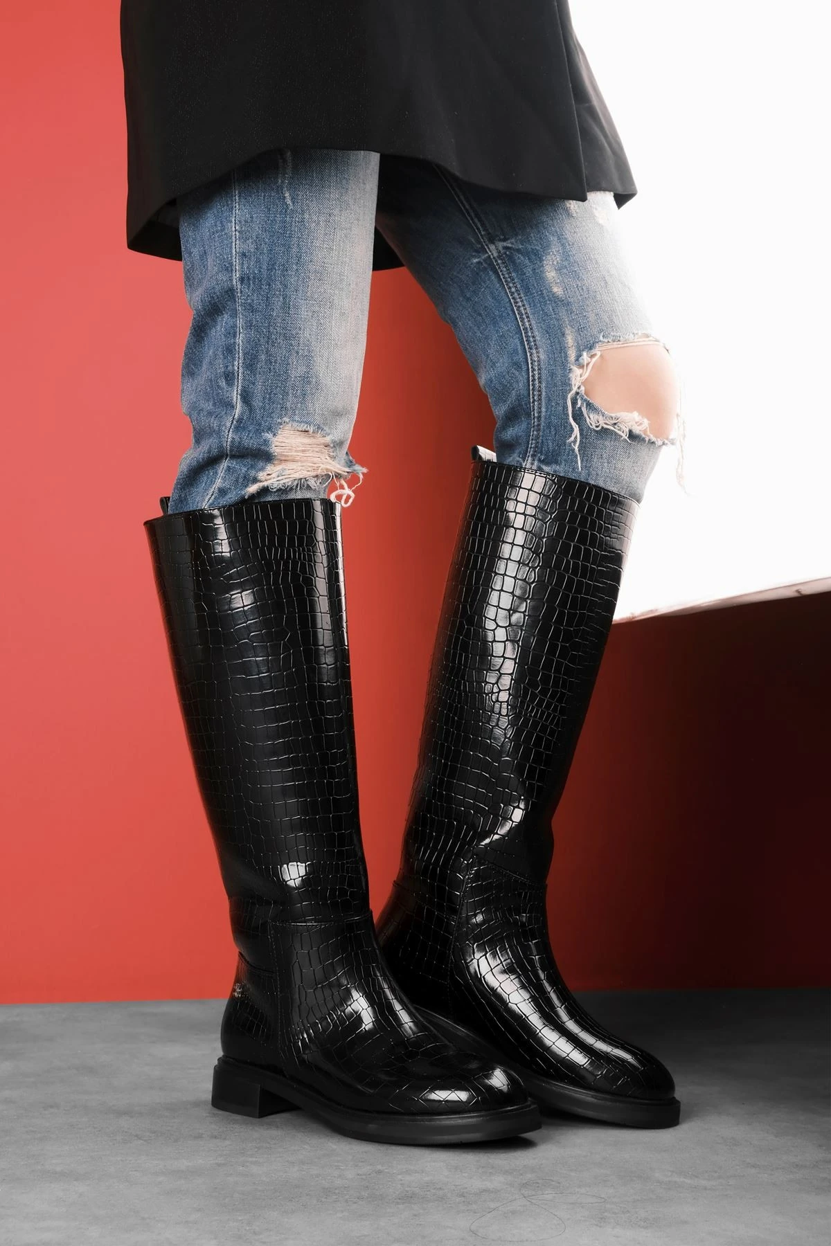 Loren Kadın Dikiş Detaylı Çizme