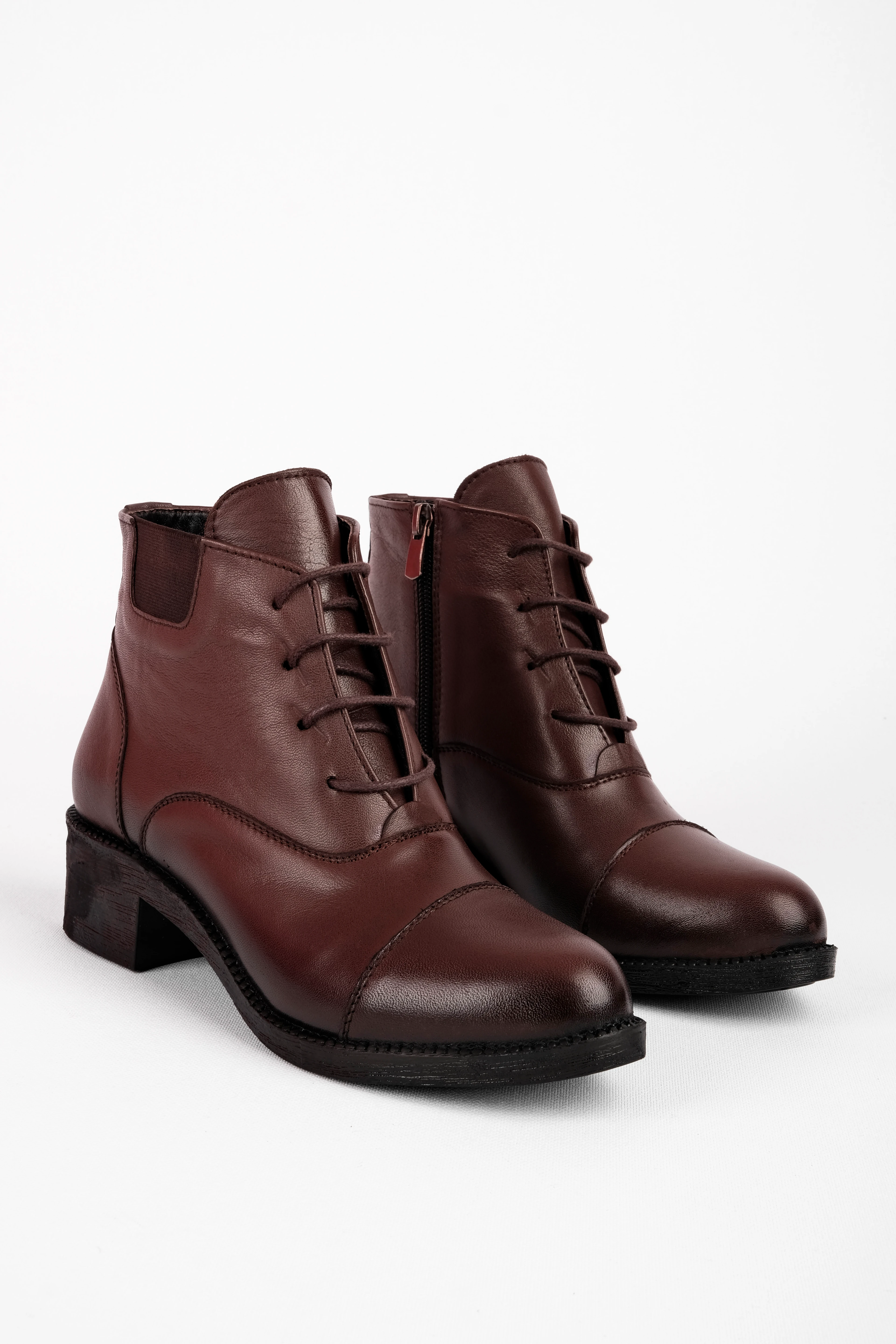 Lole Kadın Hakiki Deri Dikiş Detaylı Fermuarlı Bot