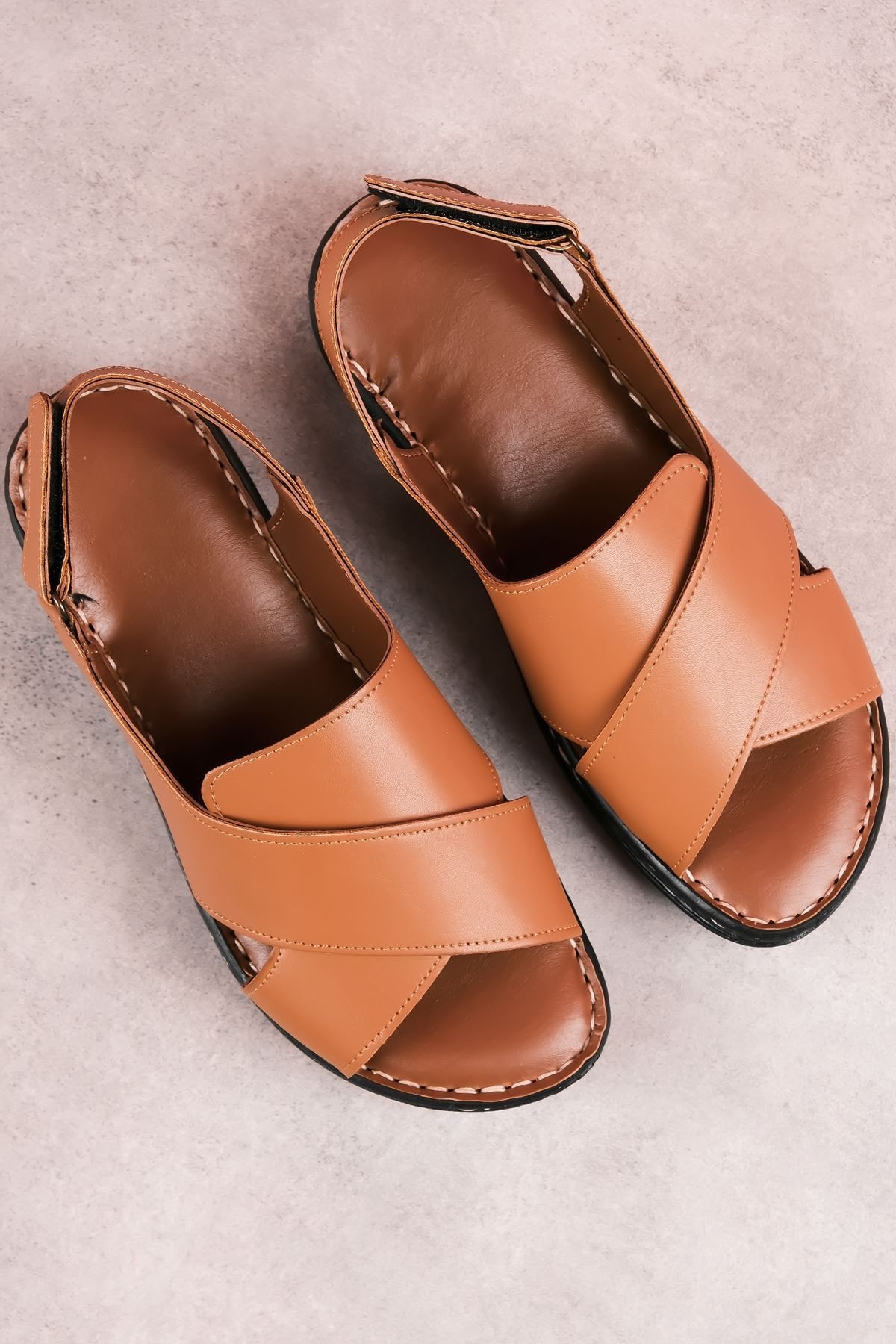 Rough Kadın Çaprazlı Cırt Cırtlı Sandalet