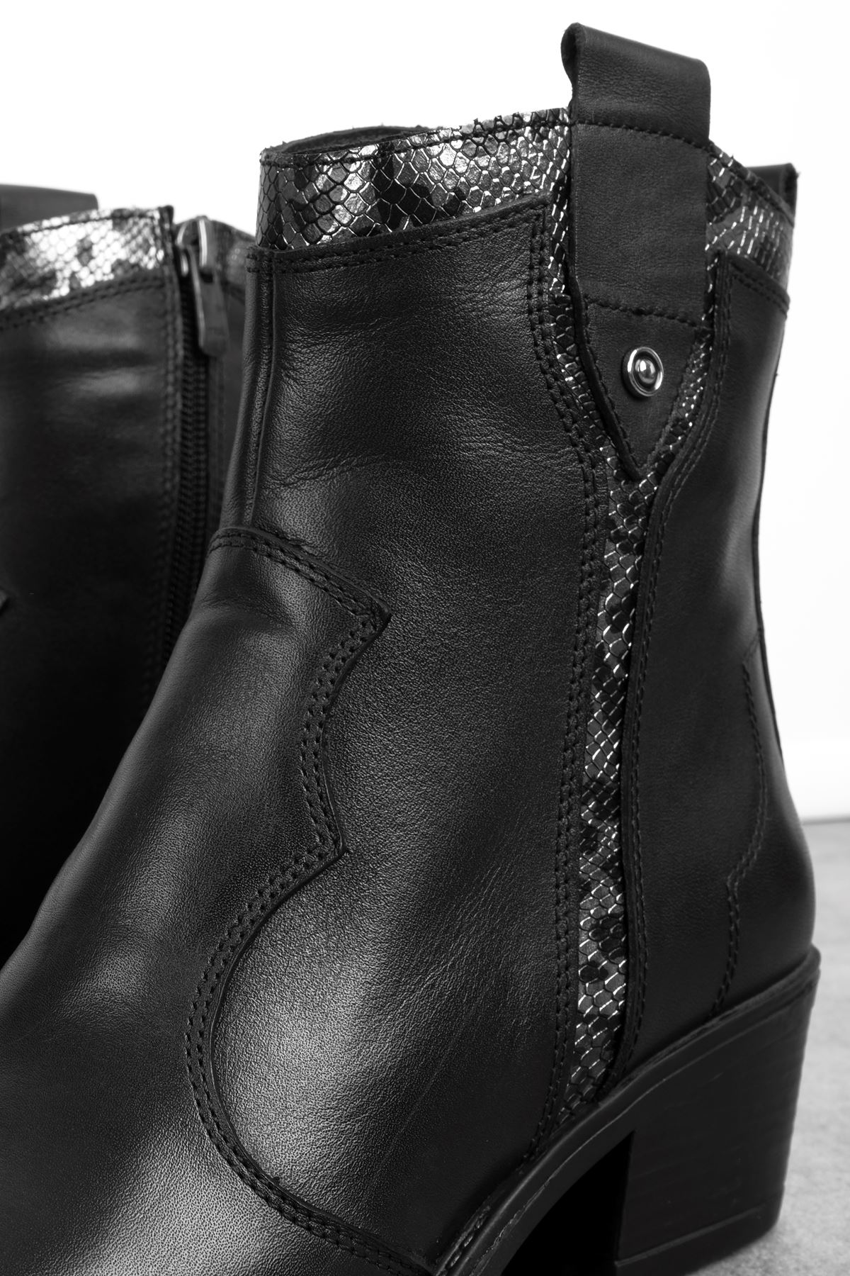 Catalina Kadın Hakiki Deri Dikiş Detaylı Kovboy Bot b4152