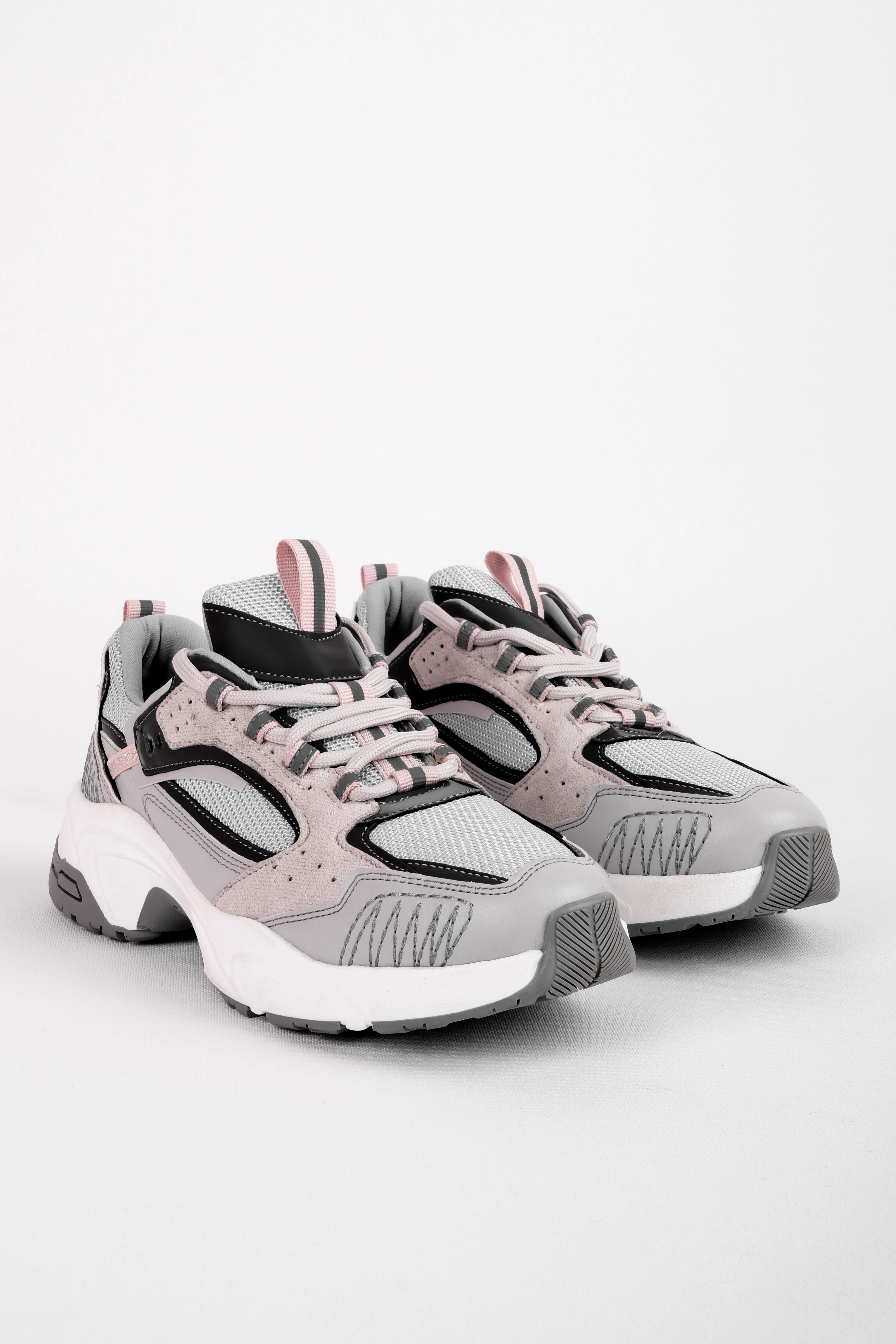 Eleanor Kadın Kenarlarından Dikiş Detaylı Bağcıklı Spor Ayakkabı - GRİ