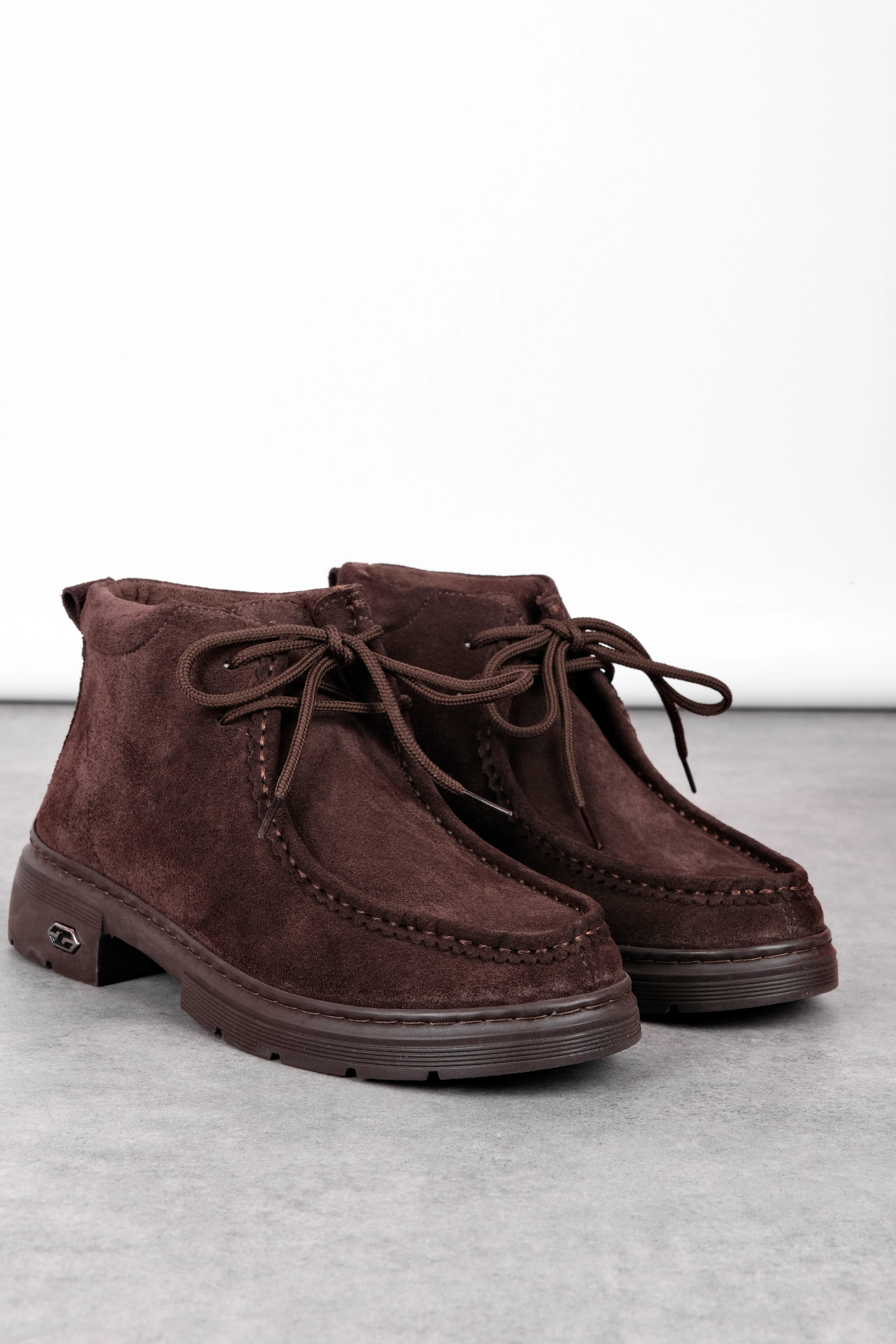 Phoka KAdın Hakiki Deri Dikişili Bağcıklı Bilek Boy Bot (B4281) - S.KAHVE