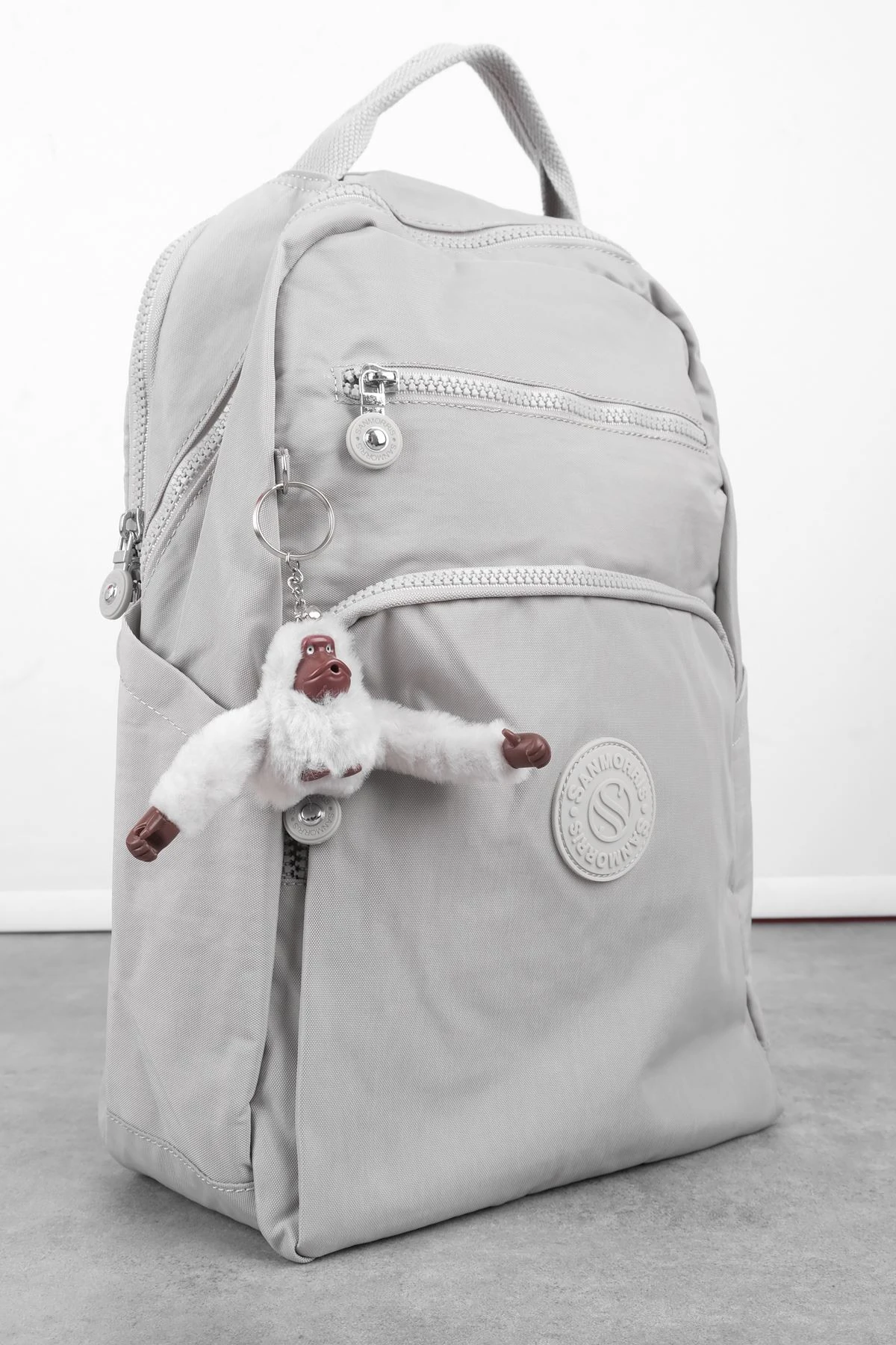 Kadın Çok Gözlü Krinkıl Sırt Çantası 2795 - Gri