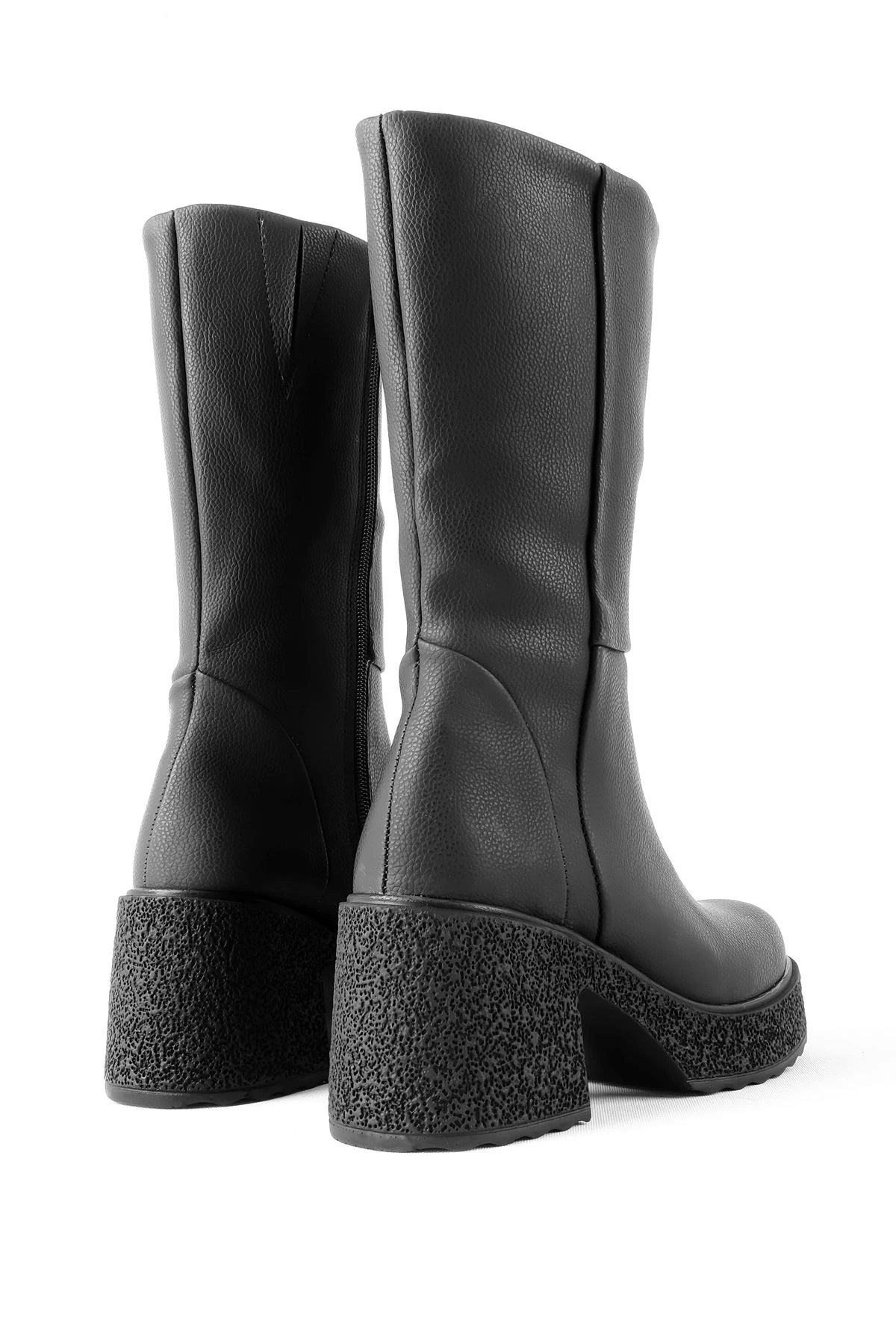 Amaya Kadın Yüksek Tabanlı Fermuarlı Topuklu Çizme