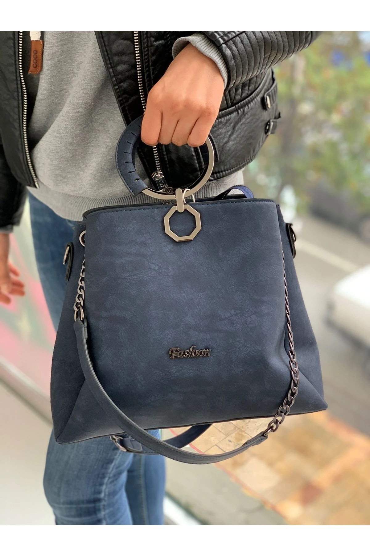 HALKALI SAPLI EL ÇANTASI