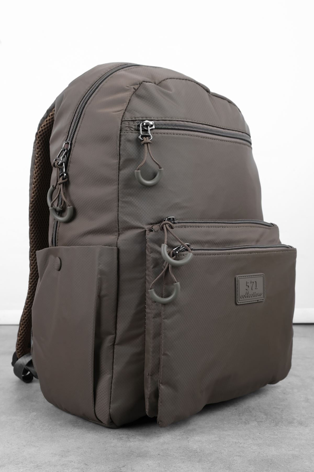 Unısex Çok Gözlü Orta Boy Sırt Çantası (571-13-9B) 2852 - Haki