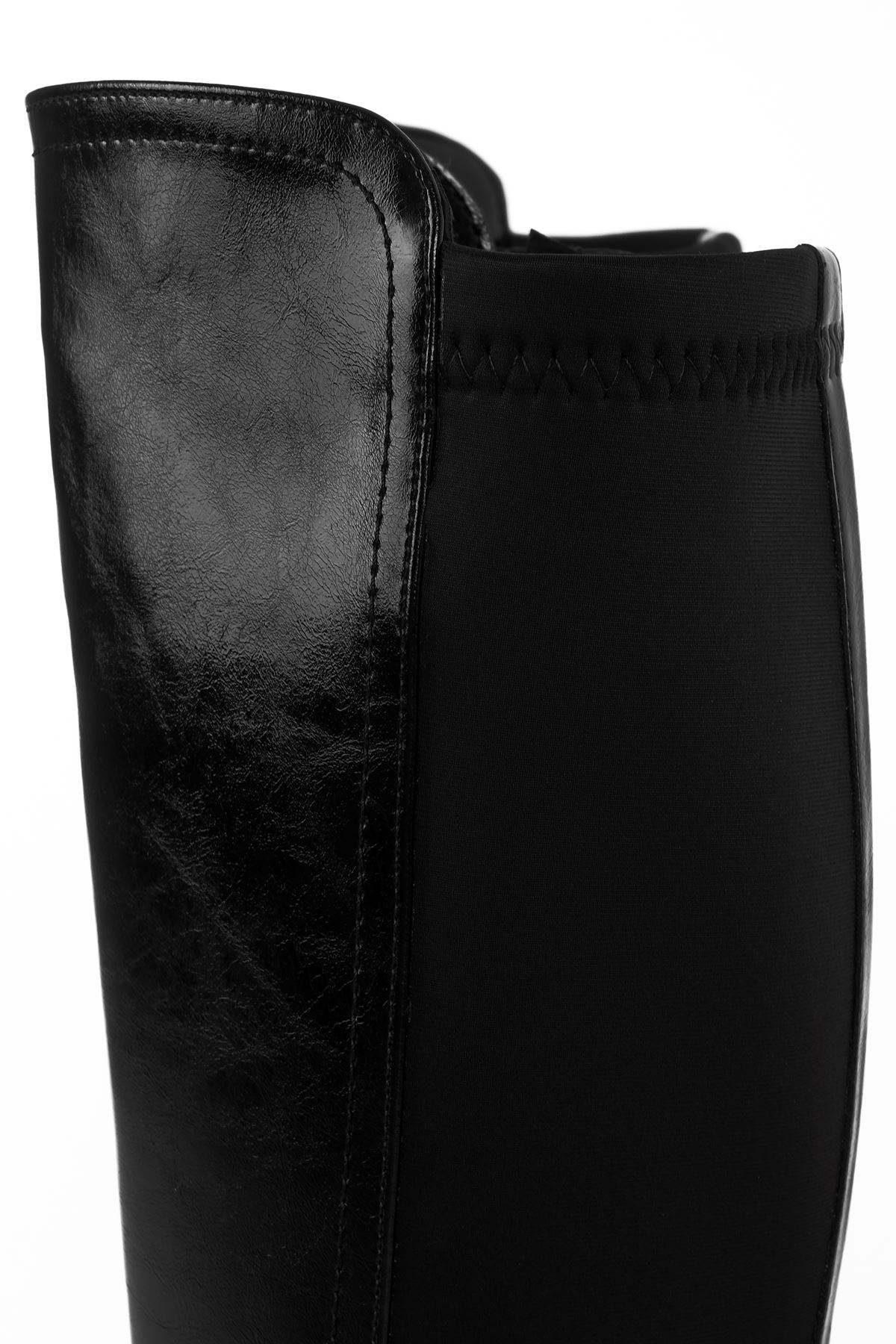 Leader Kadın Arkası Scuba Kumaş Detaylı Çizme (4181)