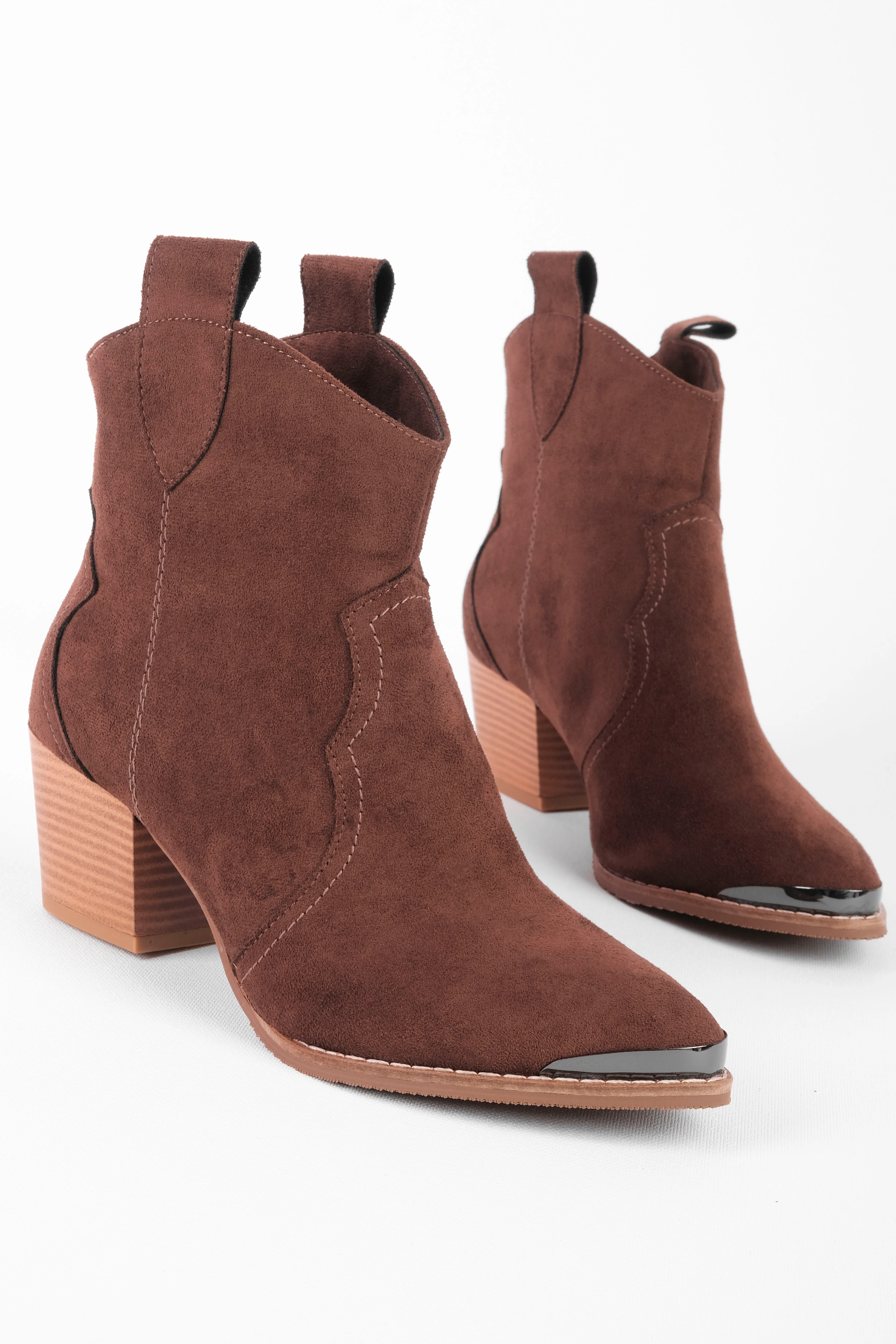 BRUSH KADIN KOVBOY KISA BOT - S.KAHVE