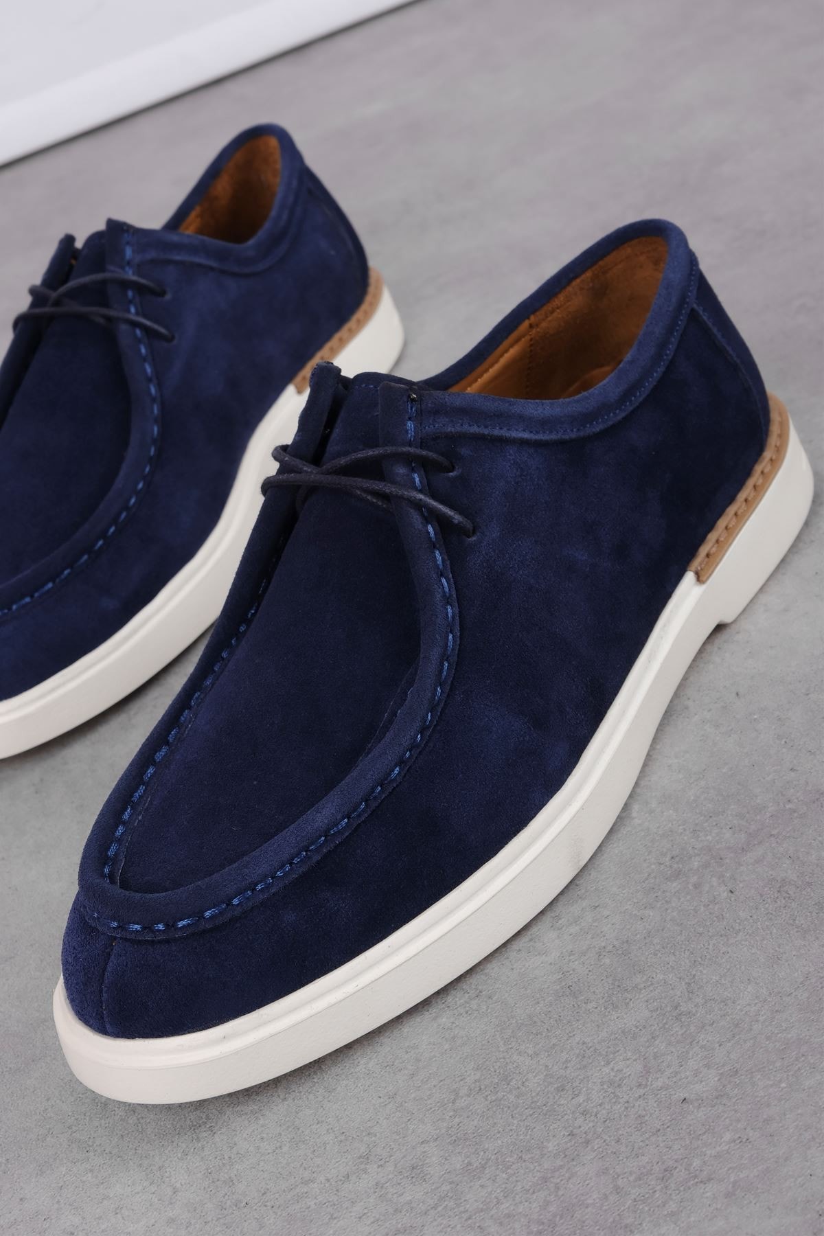 Juno Erkek Hakiki Deri Dikiş Detaylı Bağcıklı Günlük Ayakkabı