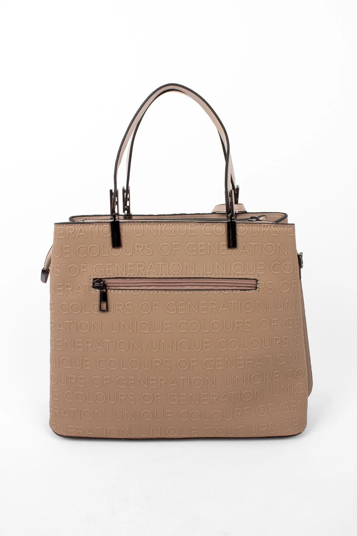 Kadın Omuz Çantası Yazılı Deri