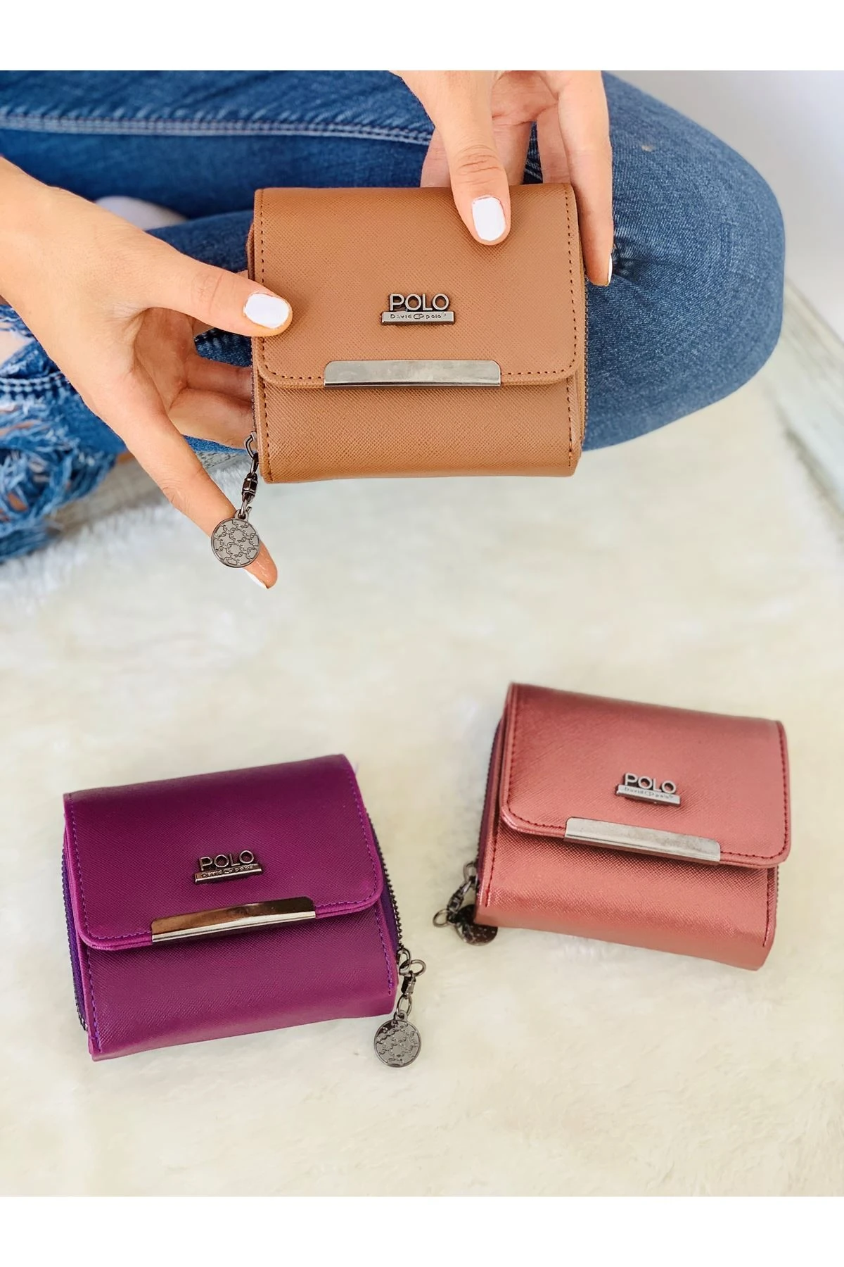 METAL DETAYLI POLO CÜZDAN