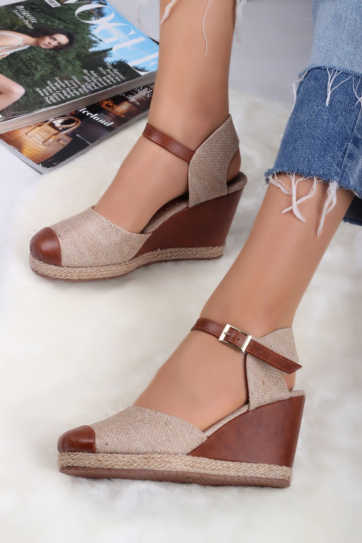HASIR MODEL DOLGU TOPUK BAYAN AYAKKABI