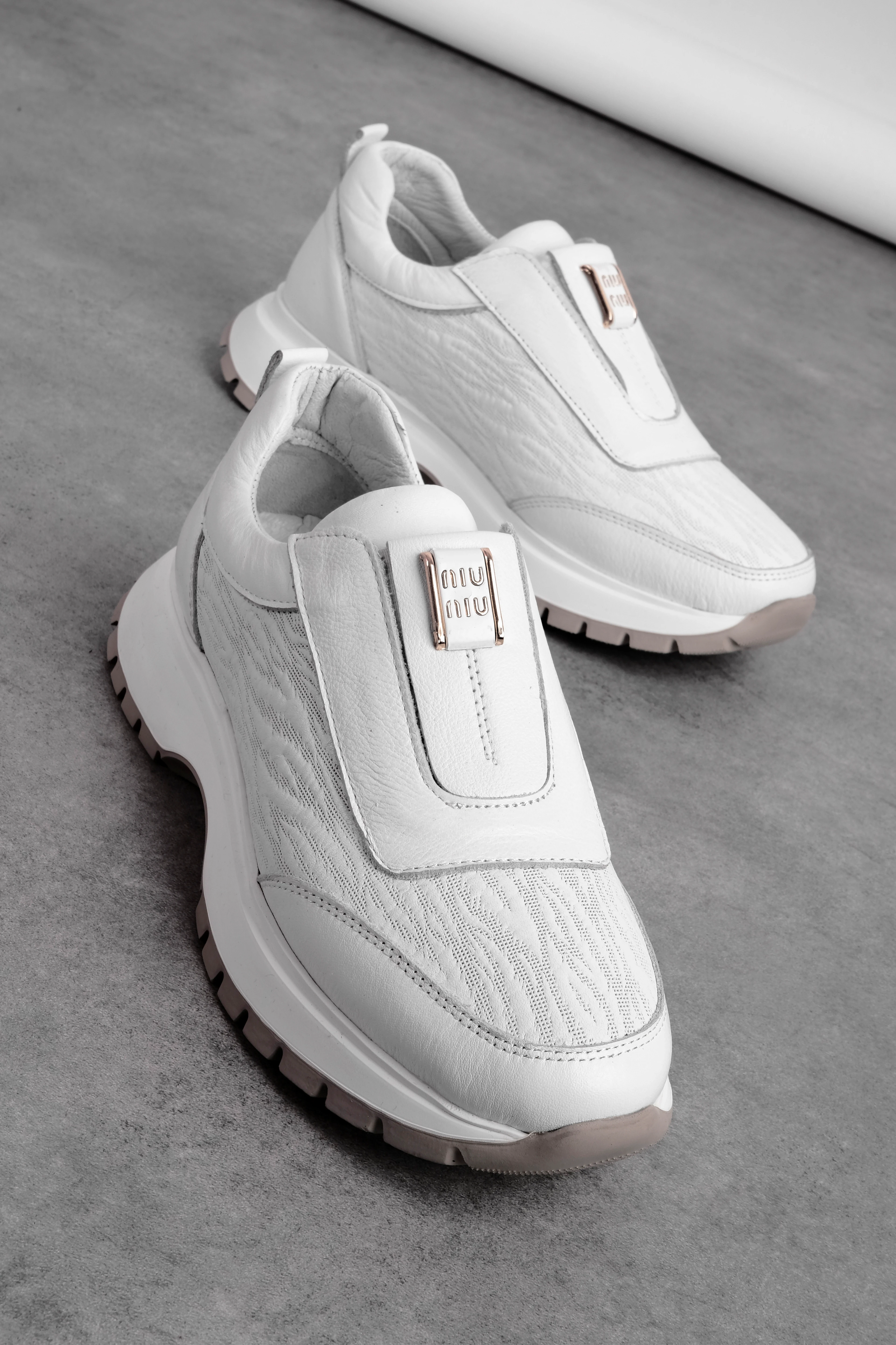 Zarex Kadın Hakiki Deri Lastik Detaylı Dikişli Spor Ayakkabı 4296