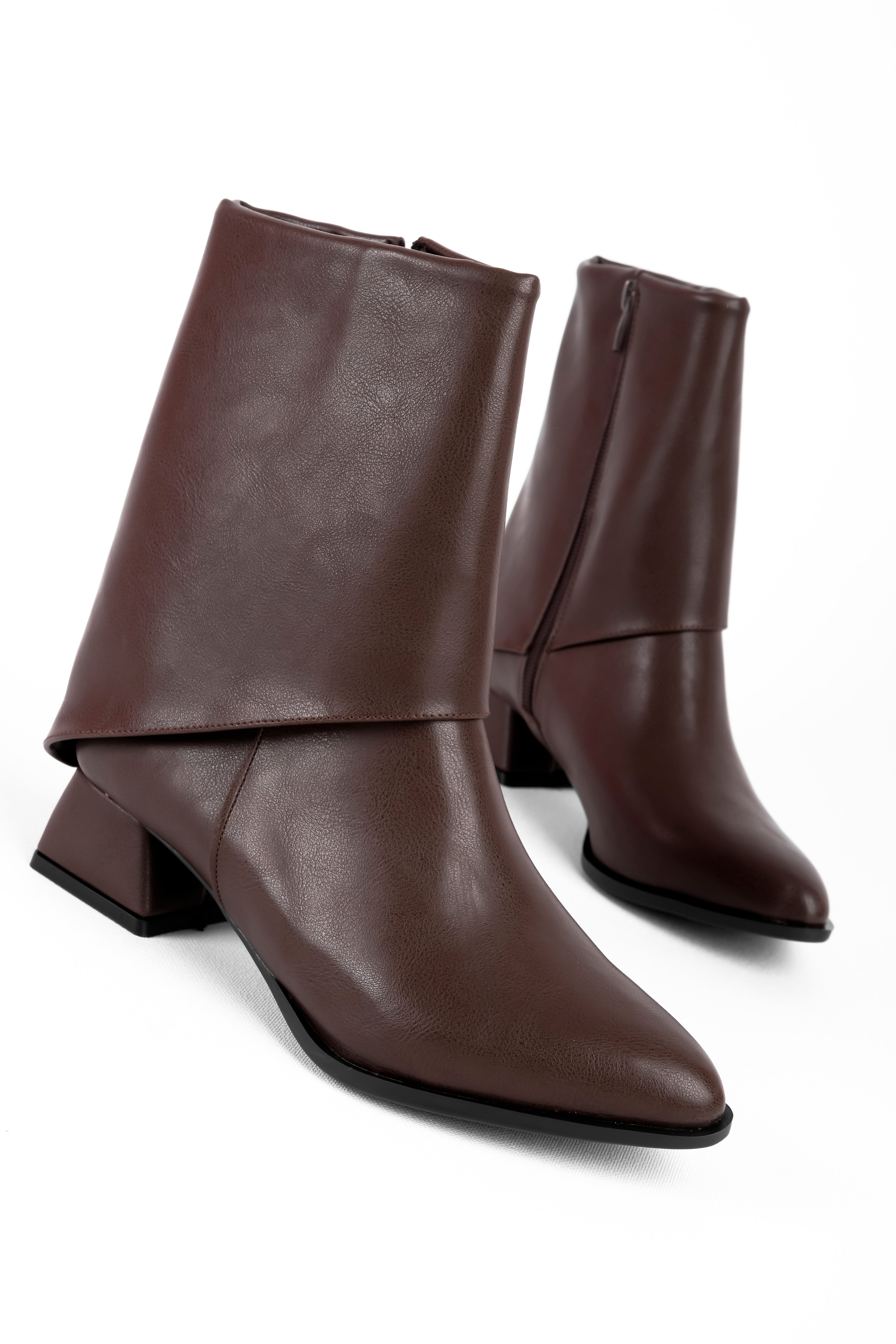 Acacia Kadın Paçalı Sivri Burun Topuklu Bot (B4229)