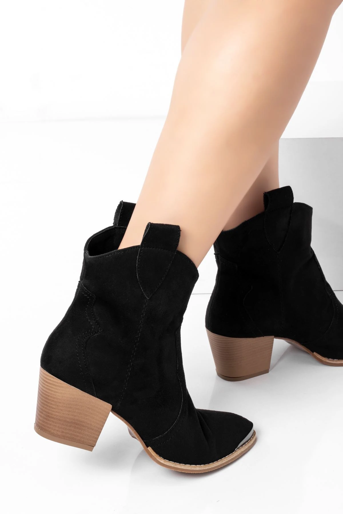 BRUSH KADIN KOVBOY KISA BOT - S.SİYAH