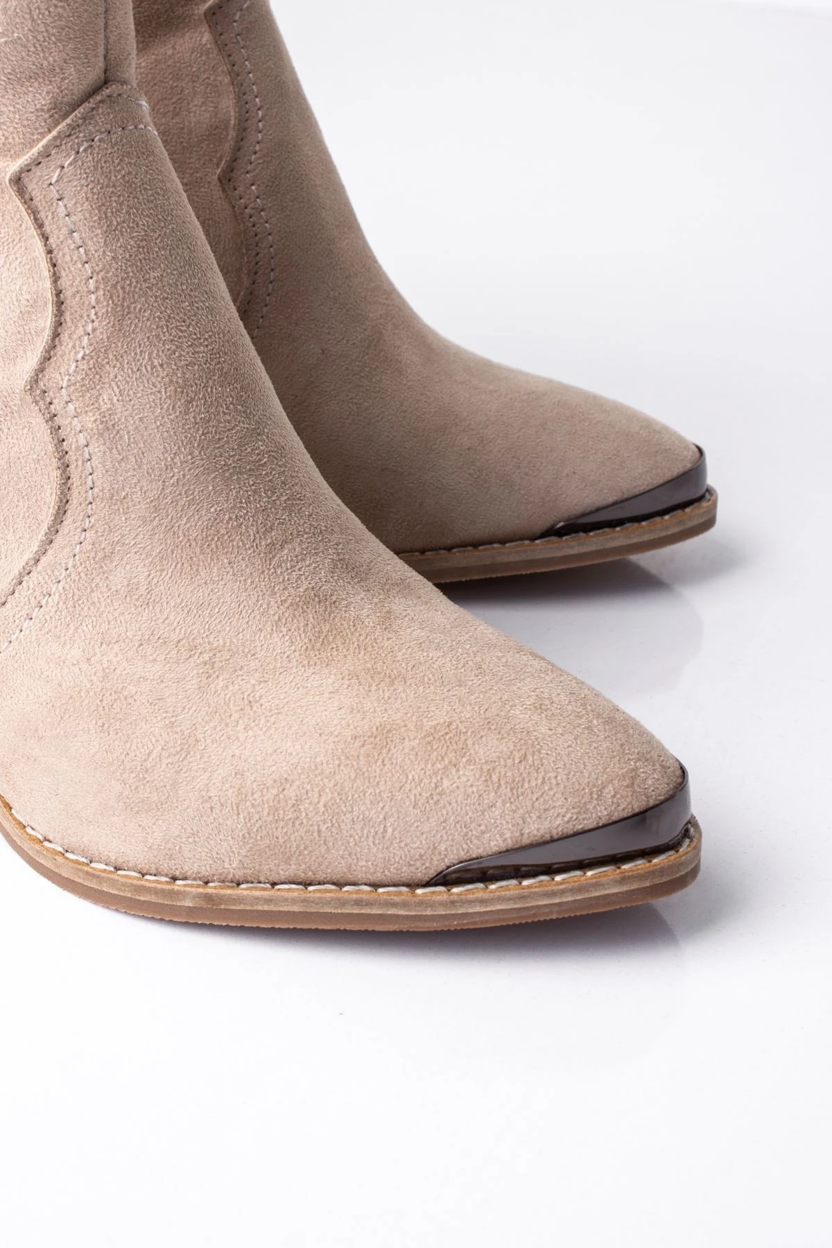 BRUSH KADIN KOVBOY KISA BOT - S.KREM