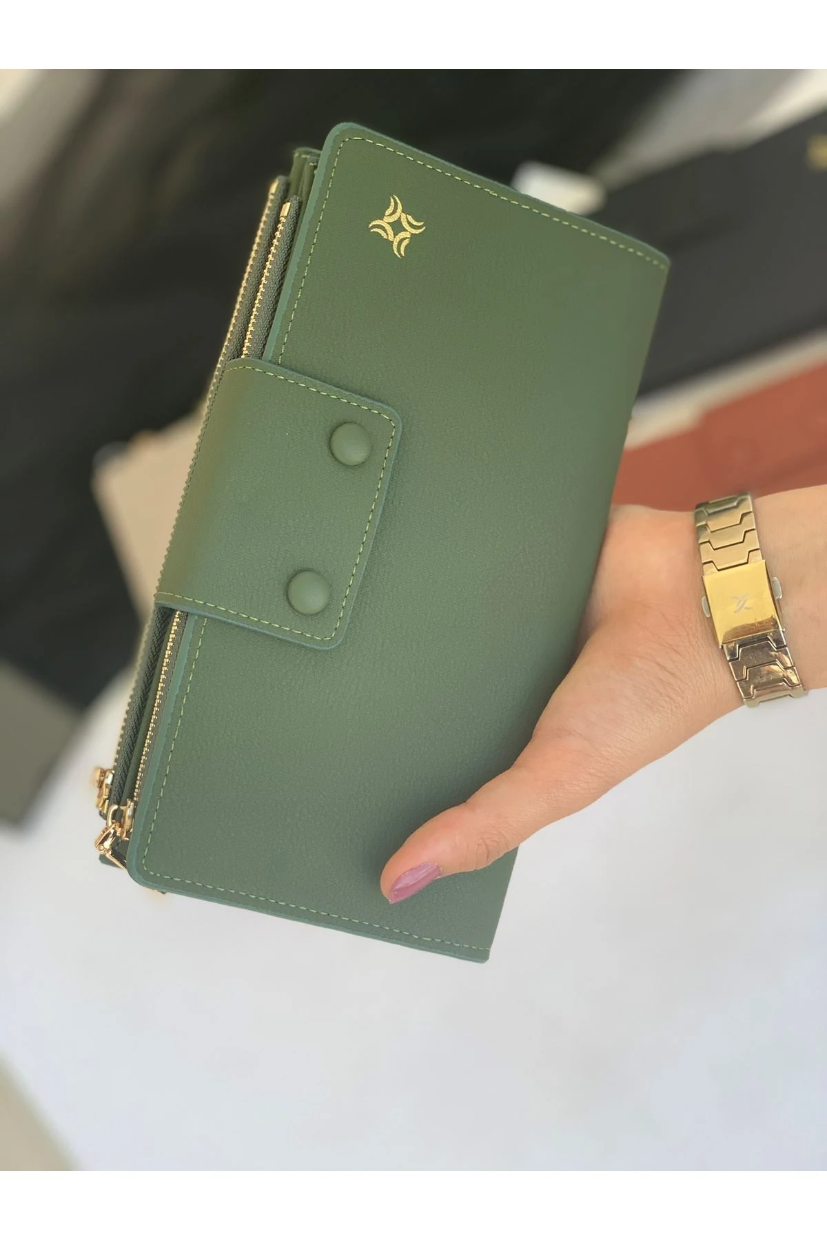 ÇİFT DÜĞME DETAYLI BAYAN CÜZDAN 1-11