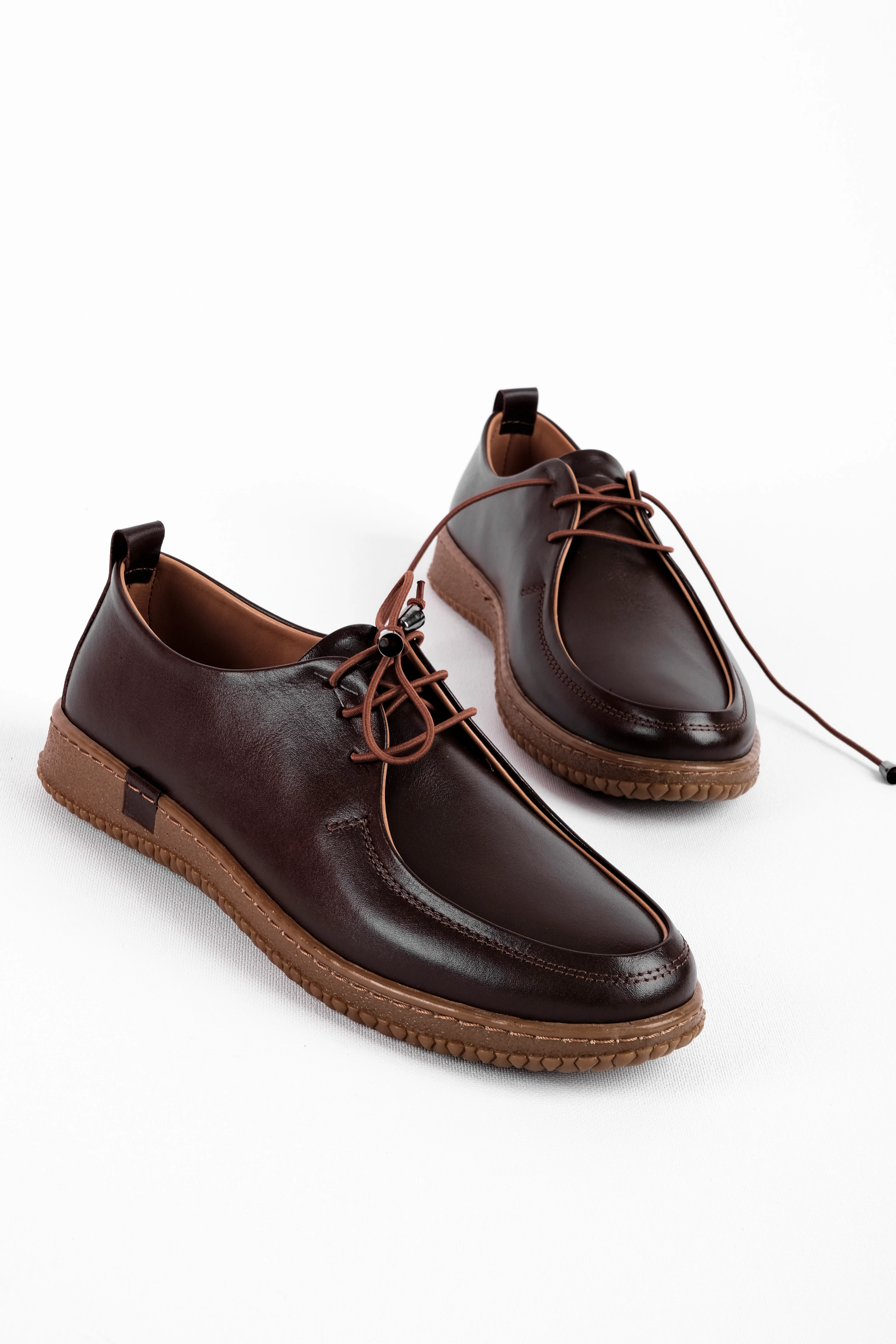 Affect Kadın Hakiki Deri Lastik Bağcıklı Dikiş Detaylı Loafer Ayakkabu 4270