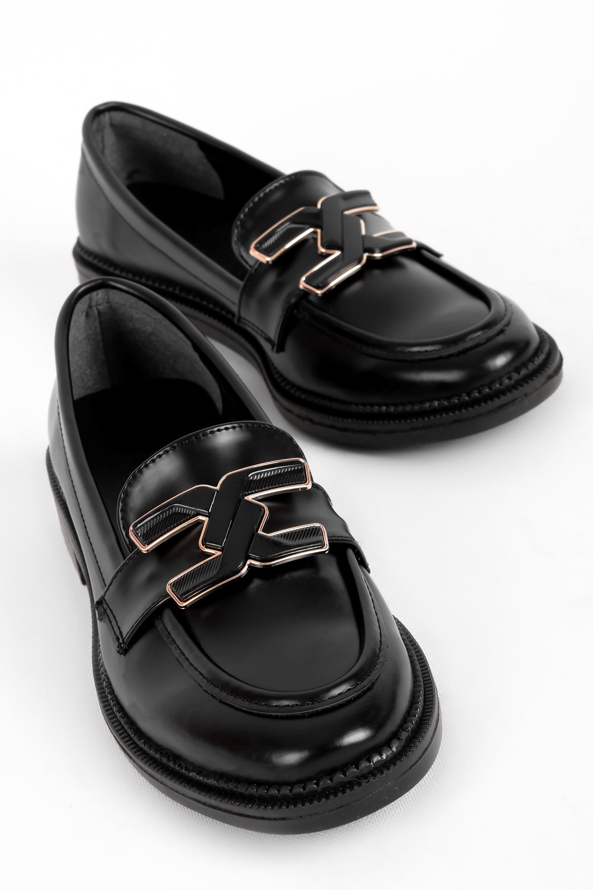 Remind Kadın Toka Detaylı Loafer(B4174) - SİYAH