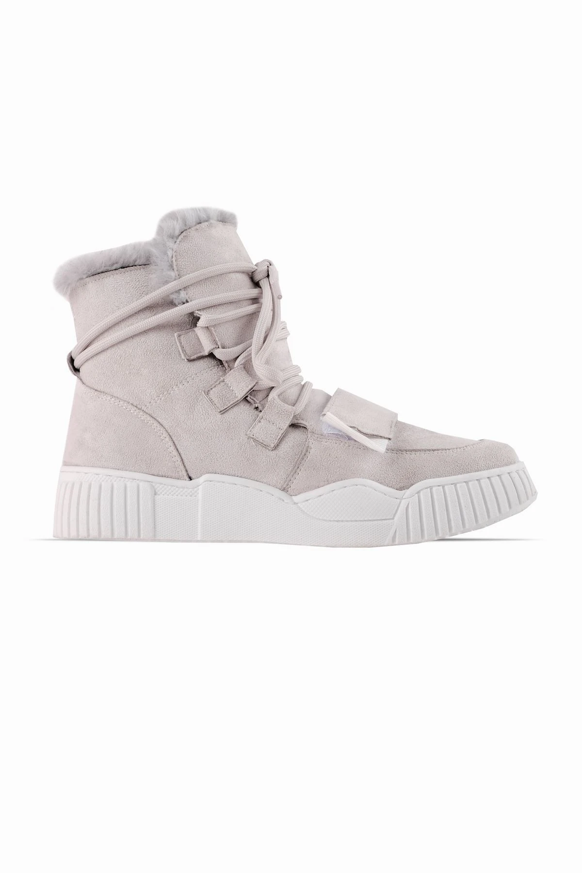 Clımber Kadın İçi Tüylü Cırt Cırt Detaylı Bağcıklı Bot