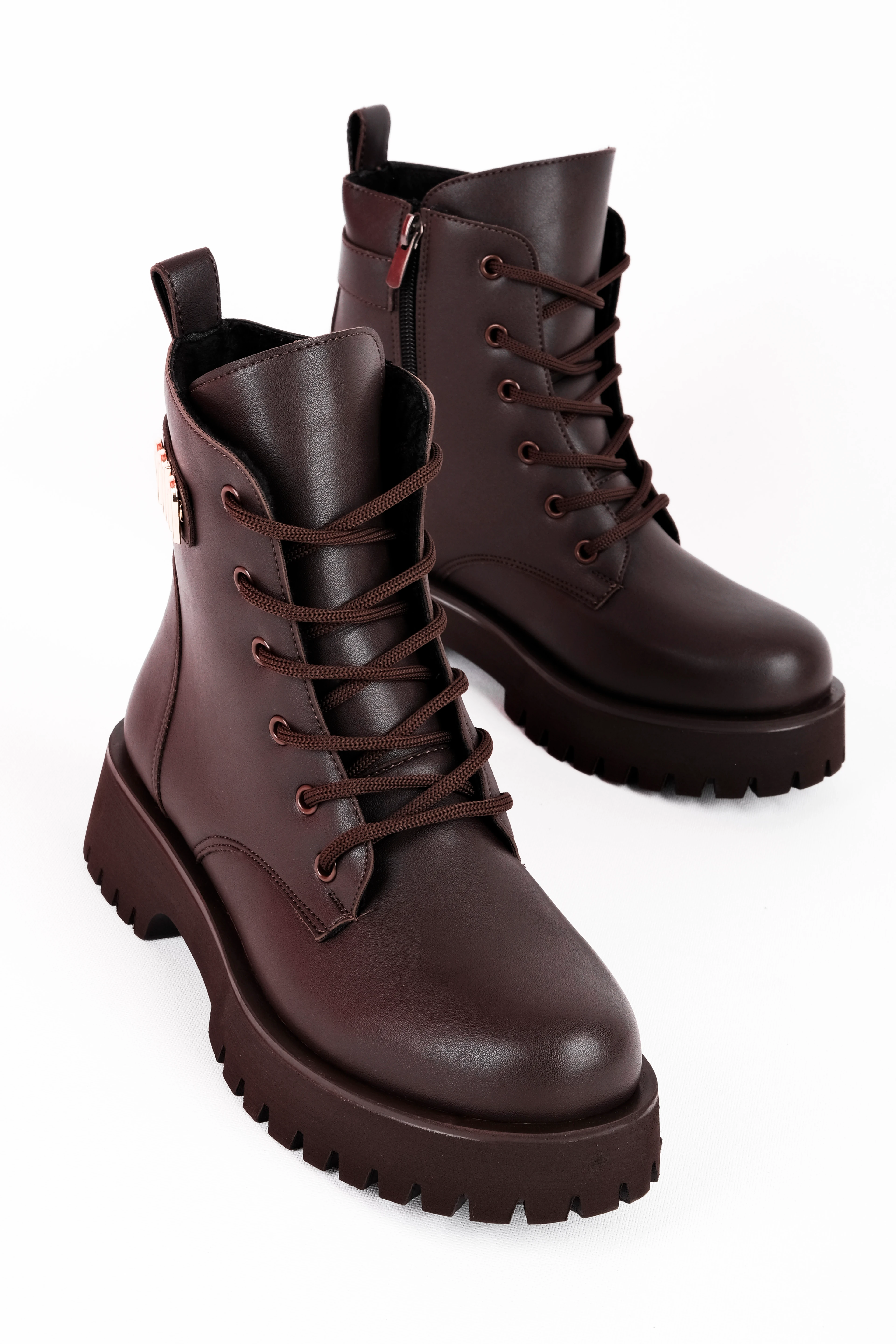 Boris Kadın Kenarından Bant Detaylı Fermuarlı Postal (B4312)