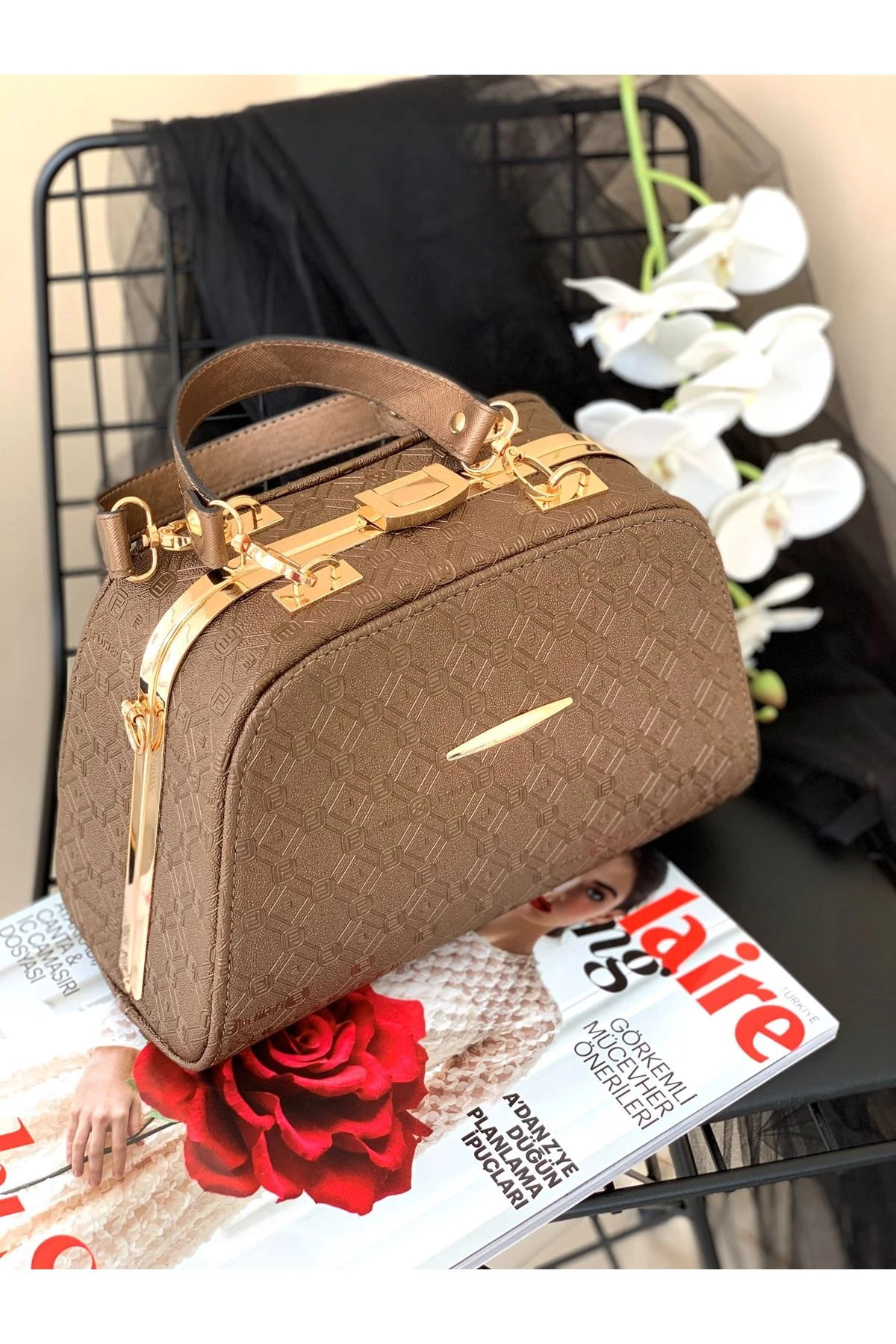 DESENLİ MODEL EL ÇANTASI