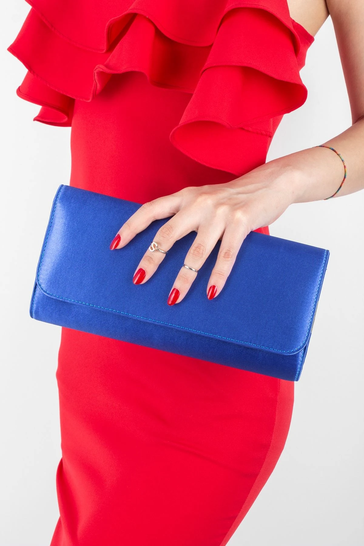 Kadın Saten Abiye Büyük Boy