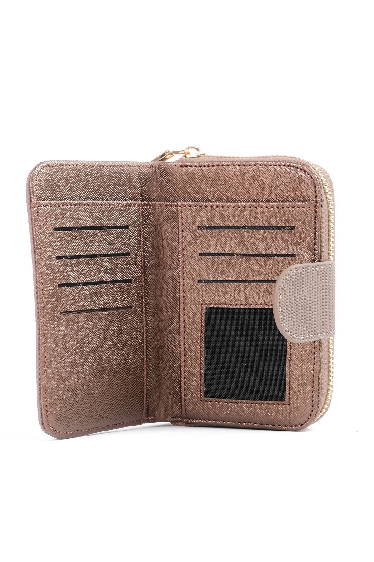 Kadın Kapağından Cıtcıt Detaylı Fermuarlı Cüzdan