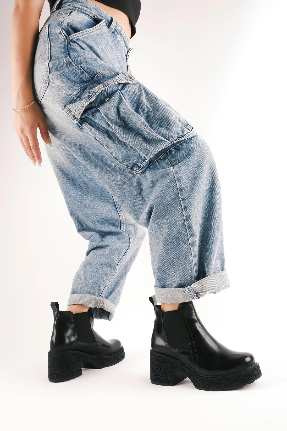 Zack Kadın Yüksek Tabanlı Lastikli Topuklu Bot